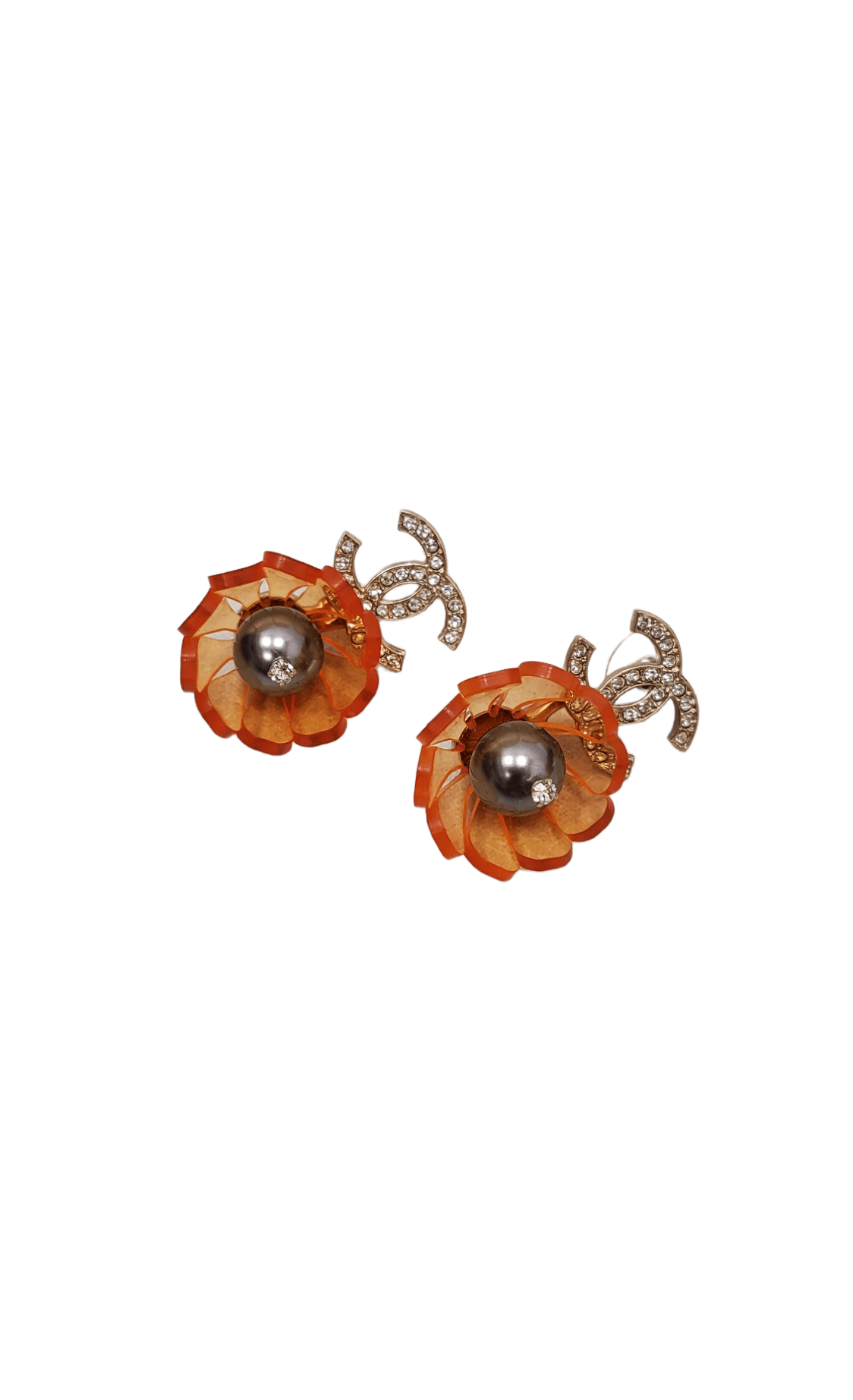 Chanel CC Flower Resin Earring (Pierced) SYL1099