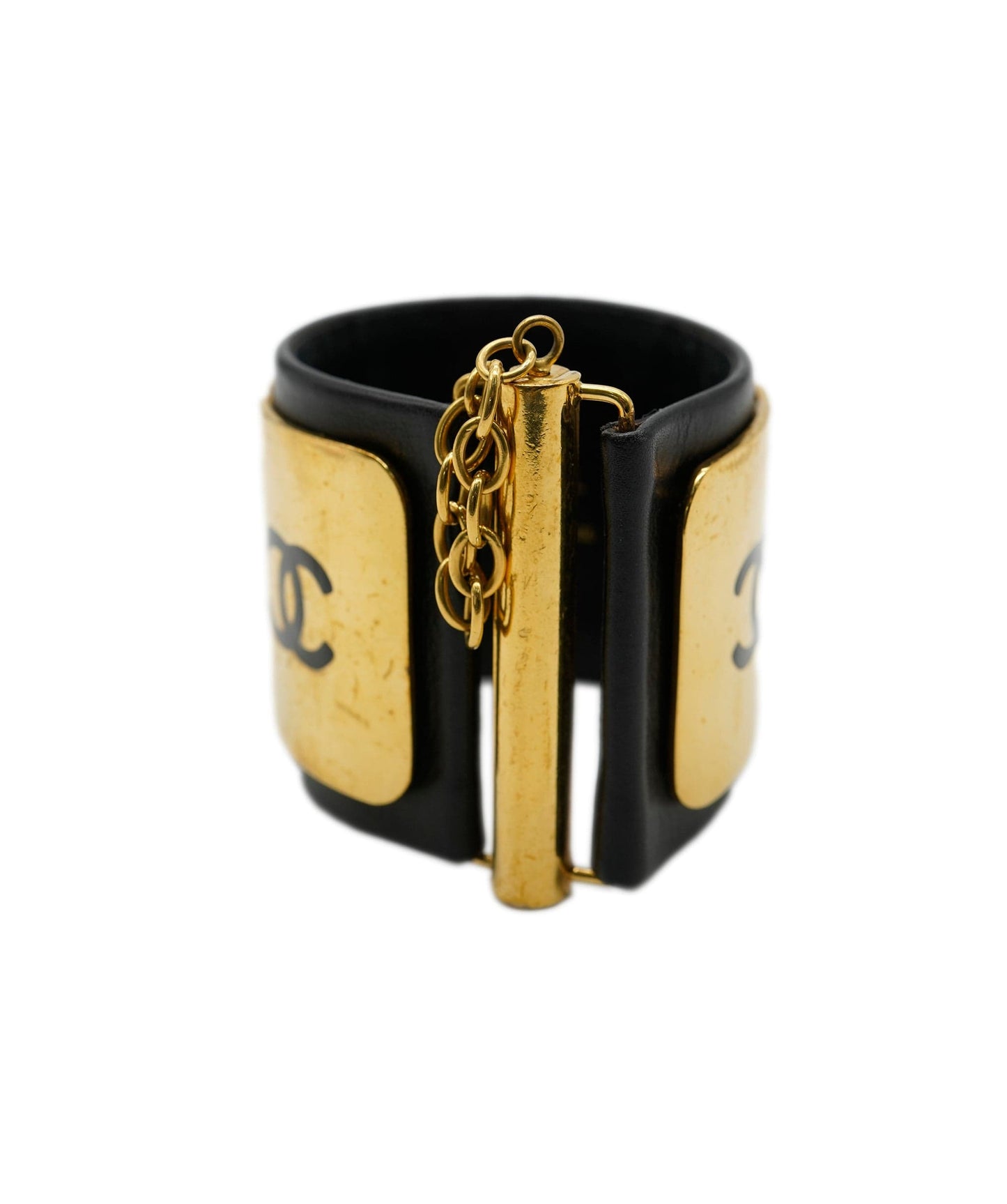 Chanel CC Wide Leather Cuff ASL4522