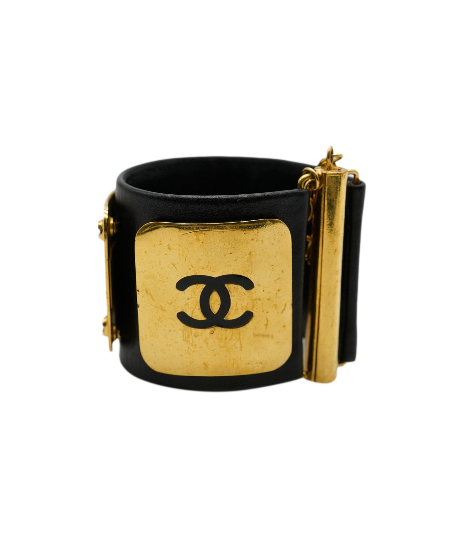 Chanel CC Wide Leather Cuff ASL4522