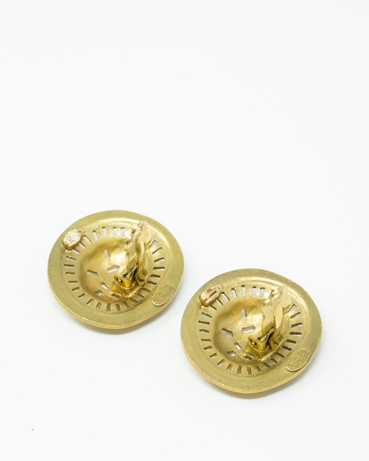 Chanel Gold Clip On Earrings ASL2079