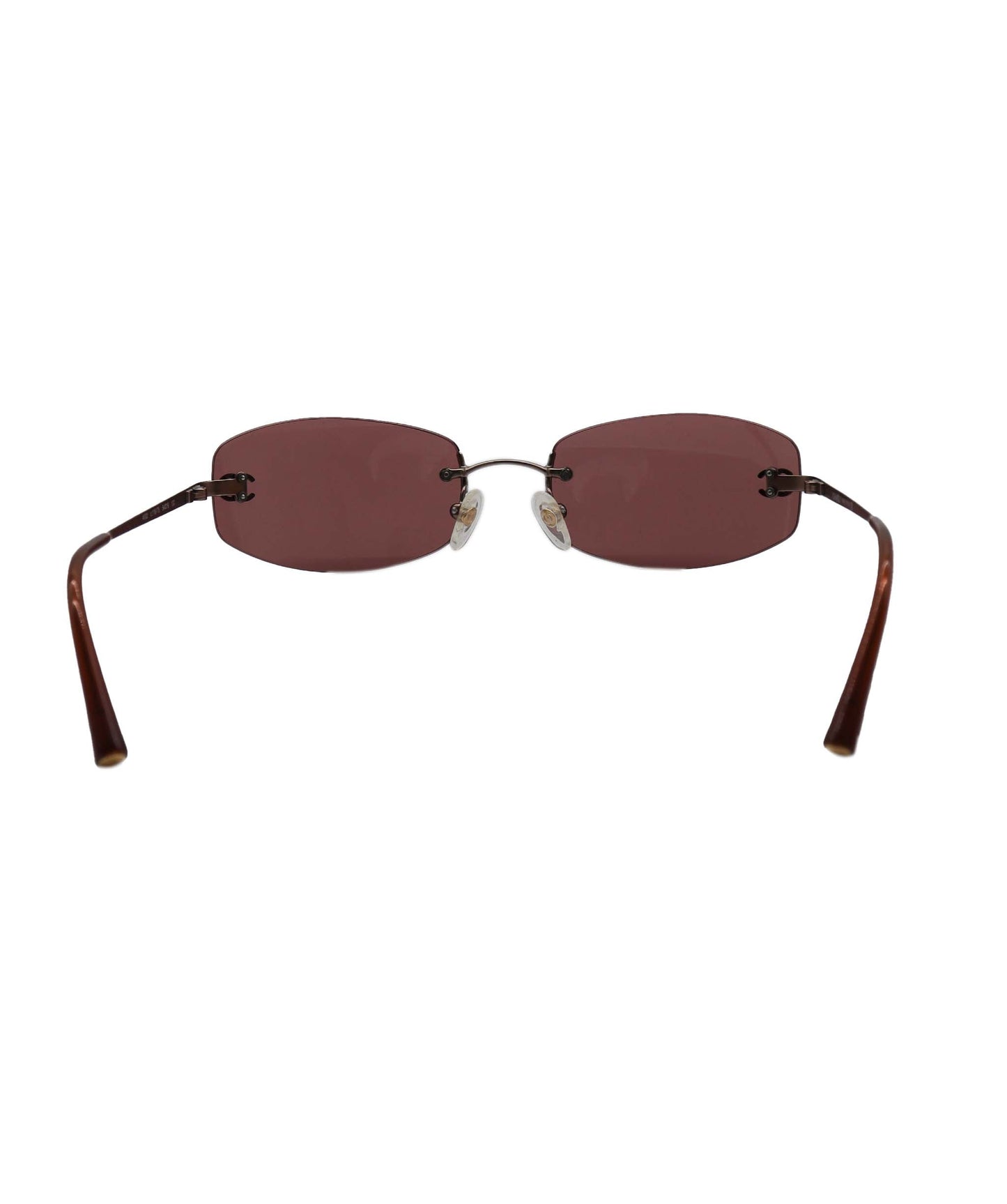 **with caroline stanbury**Chanel Dark Brown Rimless CC Aviators DXBS0932