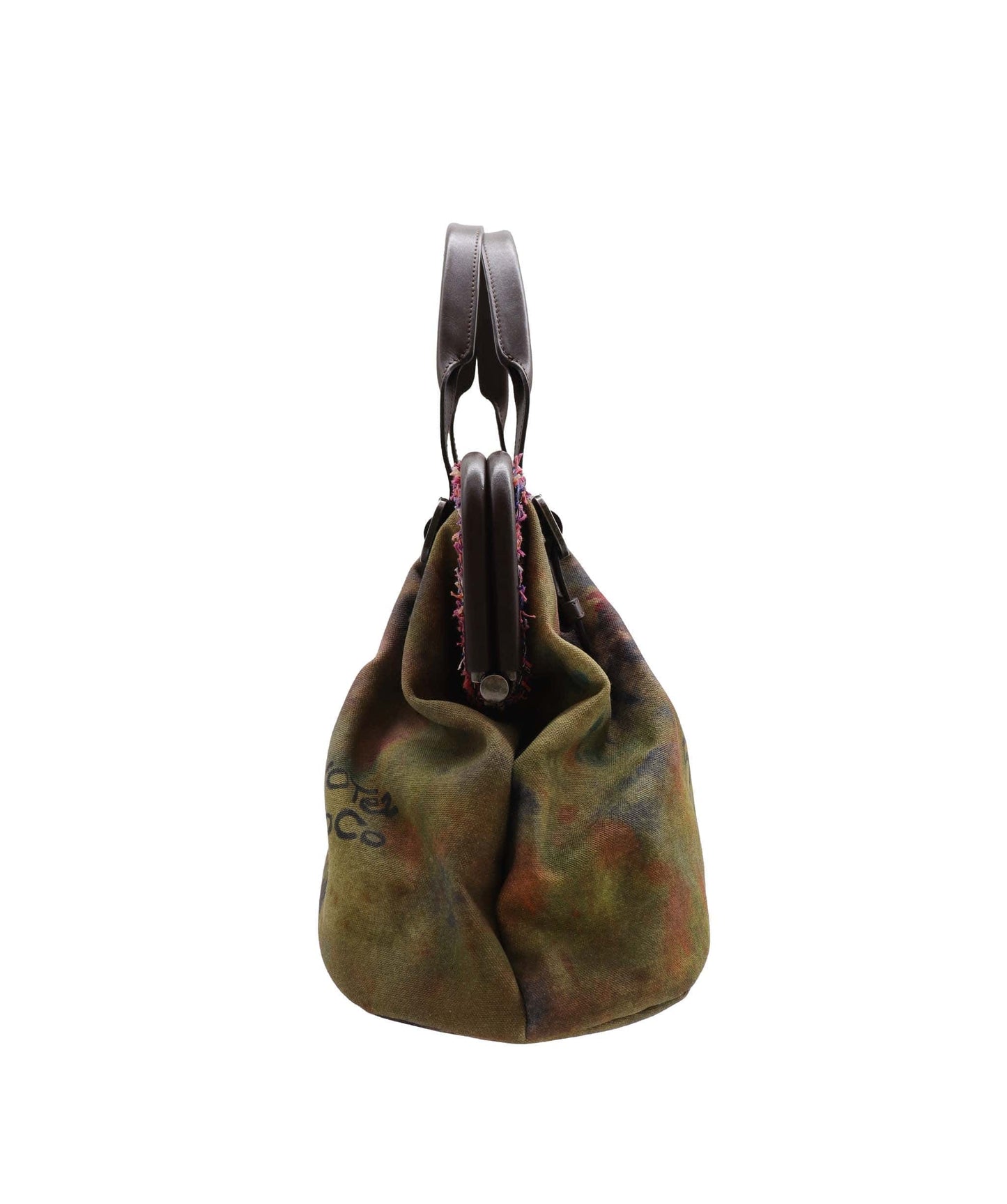 CHANEL EMBROIDERED BOWLING HAND BAG MULTICOLOR CANVAS LEATHER DXBS2213