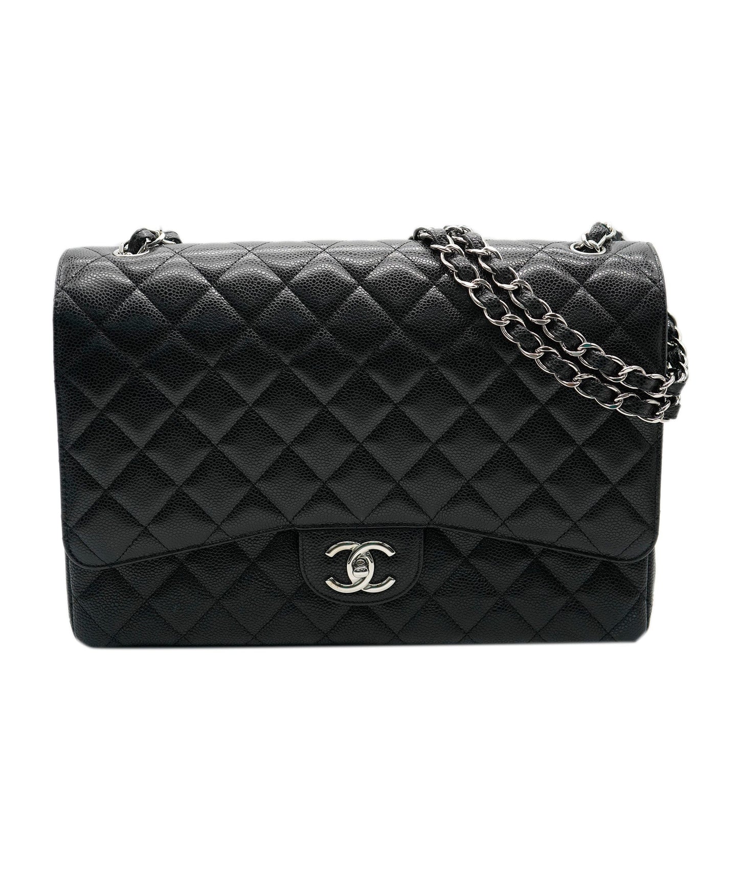Chanel Maxi Classic Double Flap With Silver Hardware ALC0831