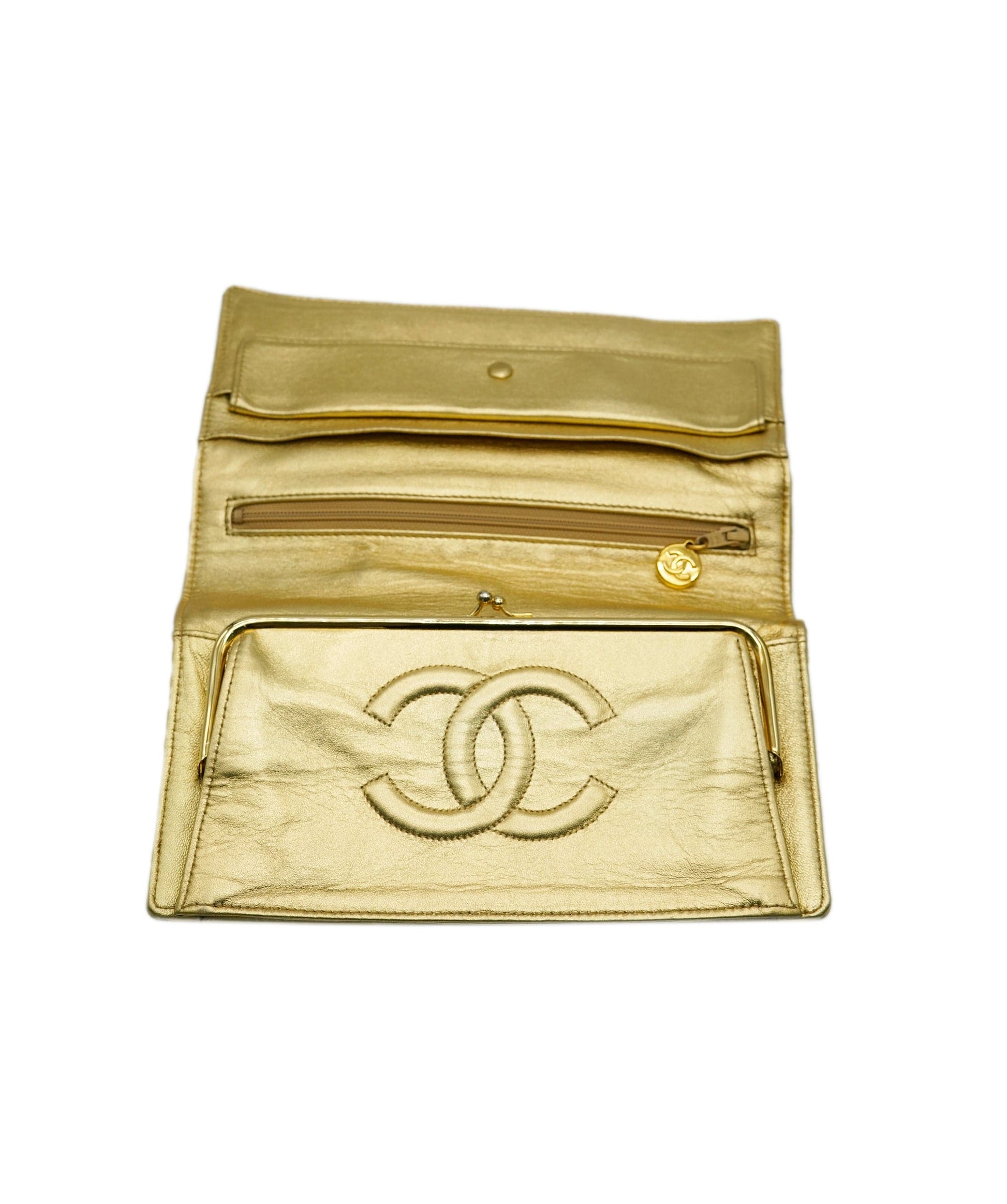 Chanel Metallic Gold Clutch  ALC1282