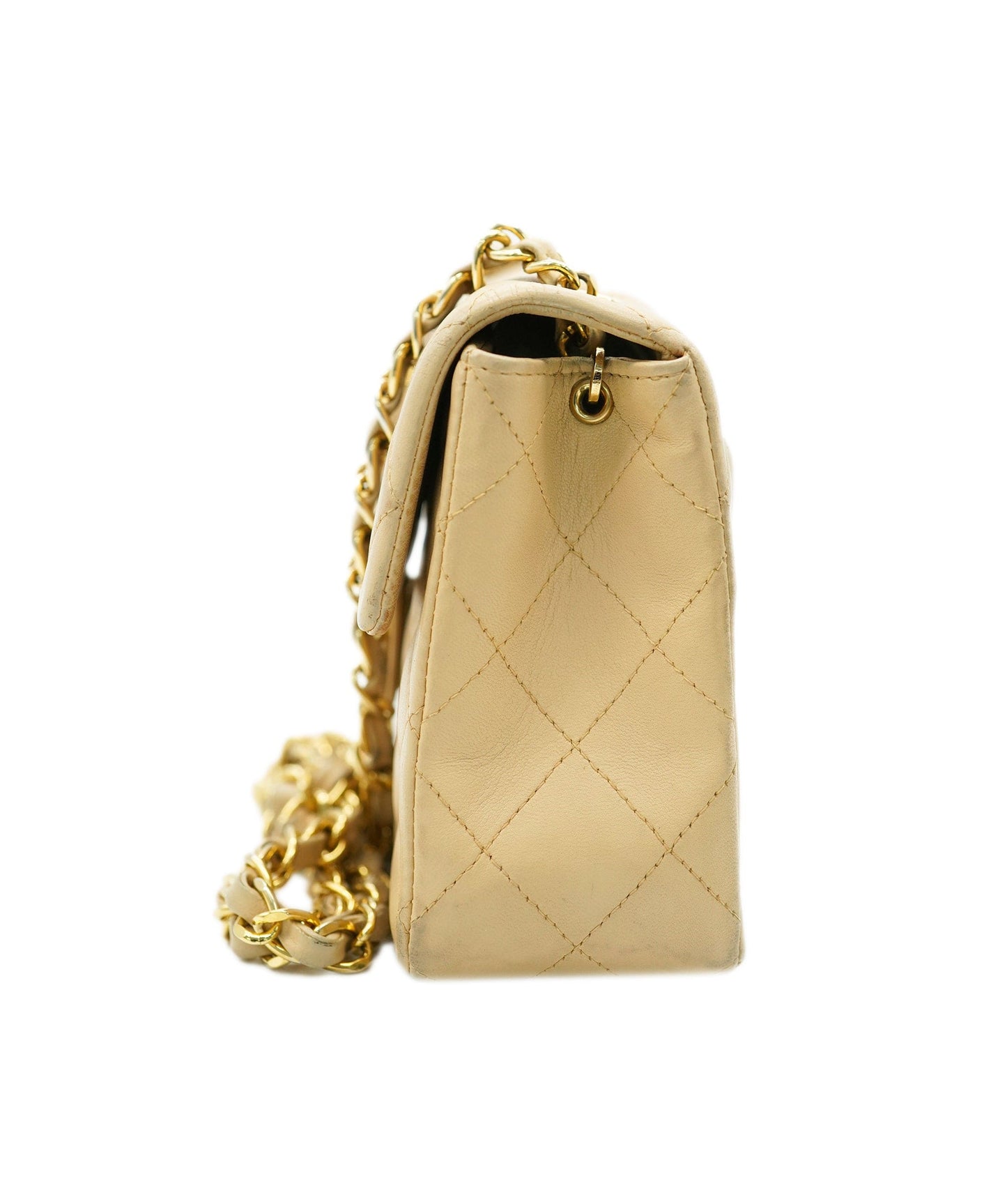 Chanel Mini Classic Flap Beige GHW REC1728