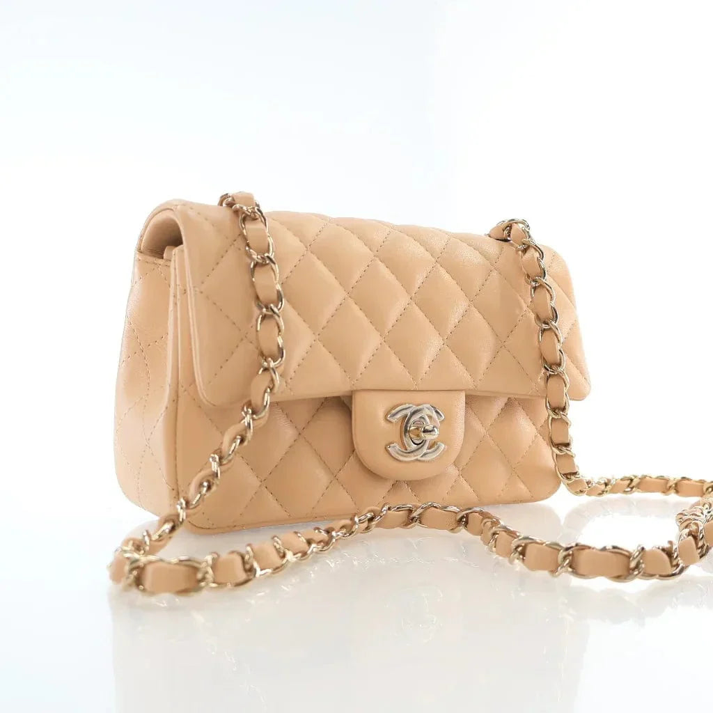 Chanel Mini Rectangle 22C Beige Lambskin L-EB5JM8