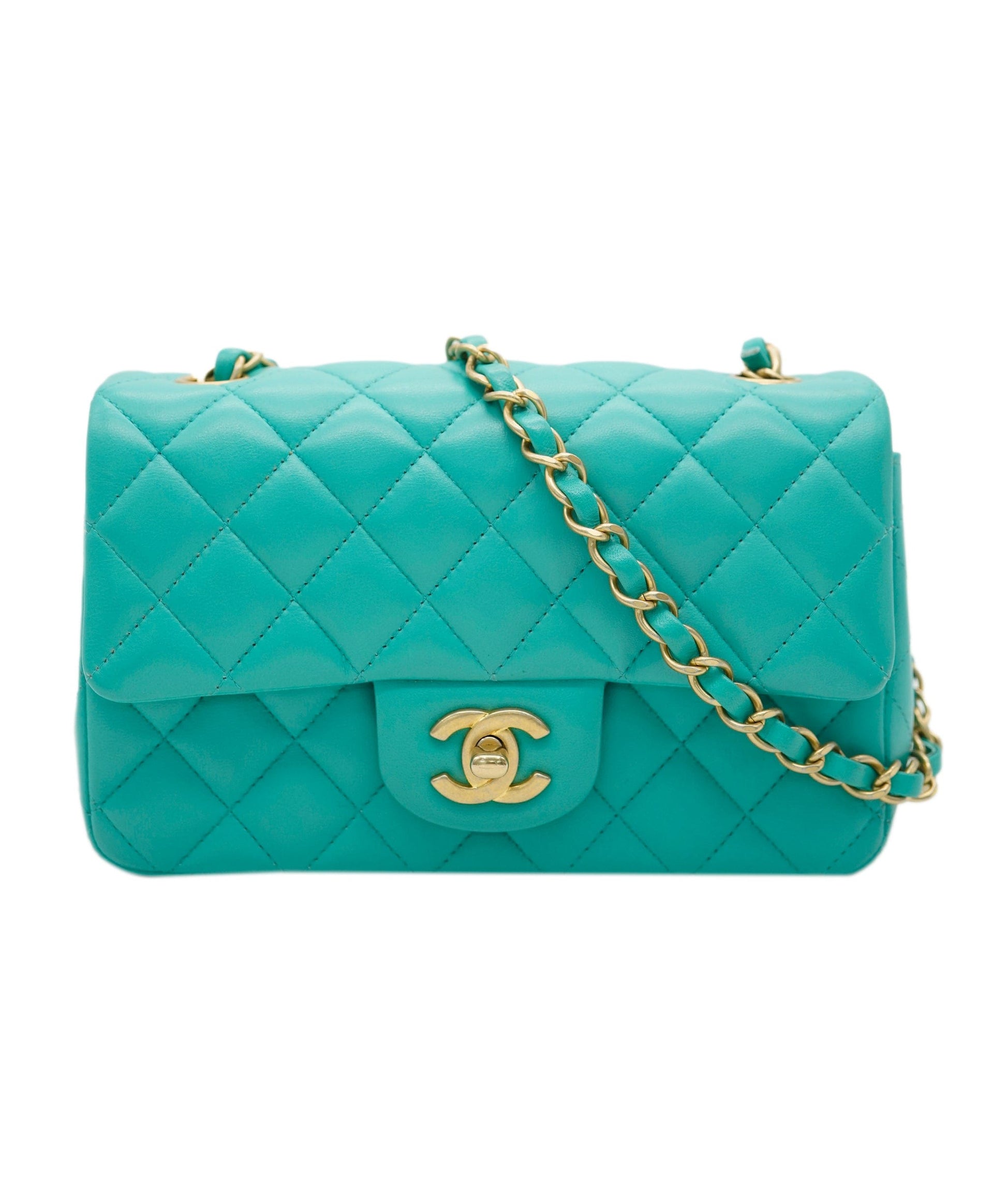 Chanel Mini Turquoise Rectangle With GHW ALC1947