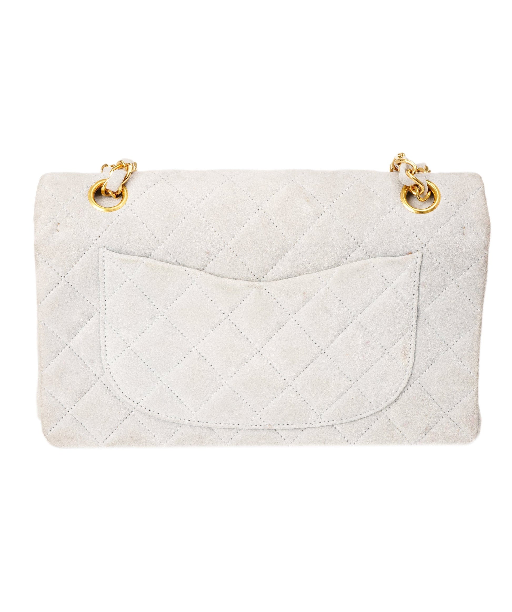 Chanel Suede Icy Blue Classic Flap with GHW - DBXS1764