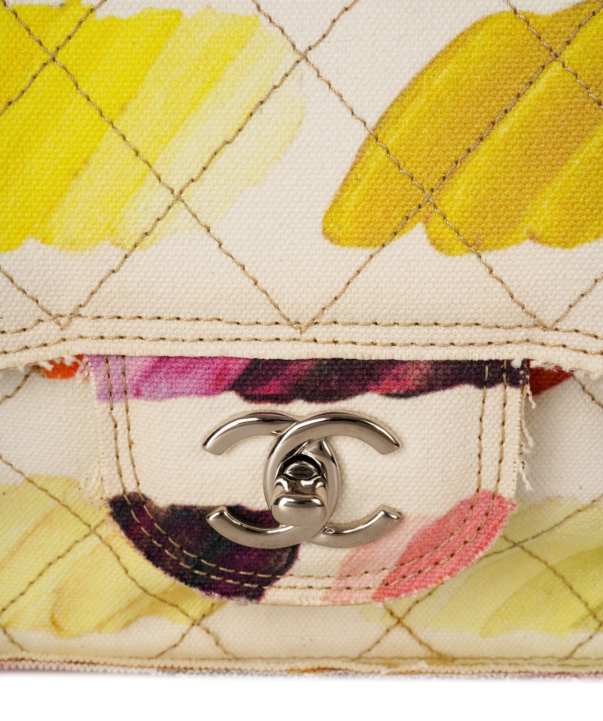 Chanel White Canvas with Multicoloured Pattern - DBXS1762