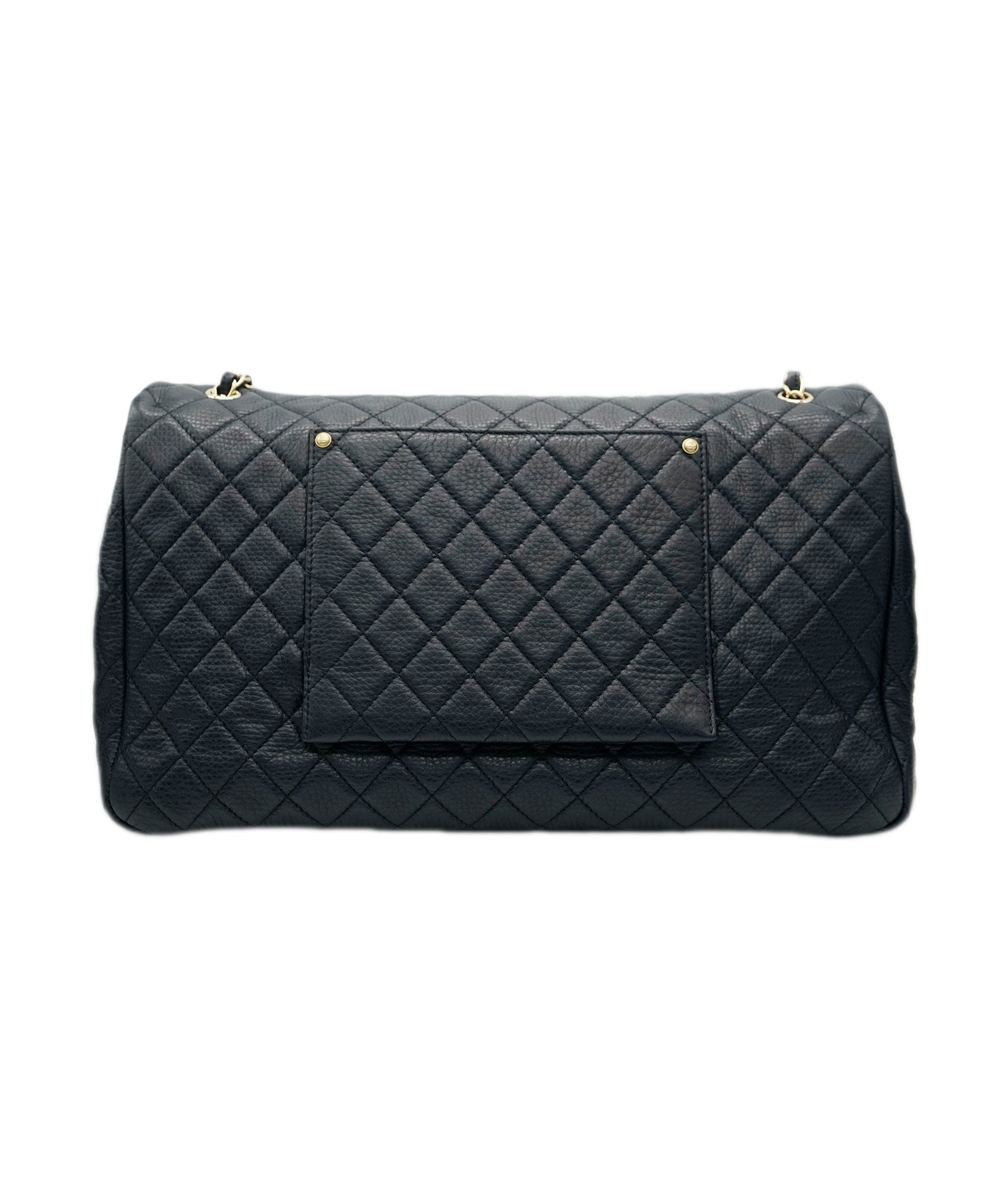 CHANEL XXL Airline Runway Travel NAVY Single Flap Bag  DBXS2108