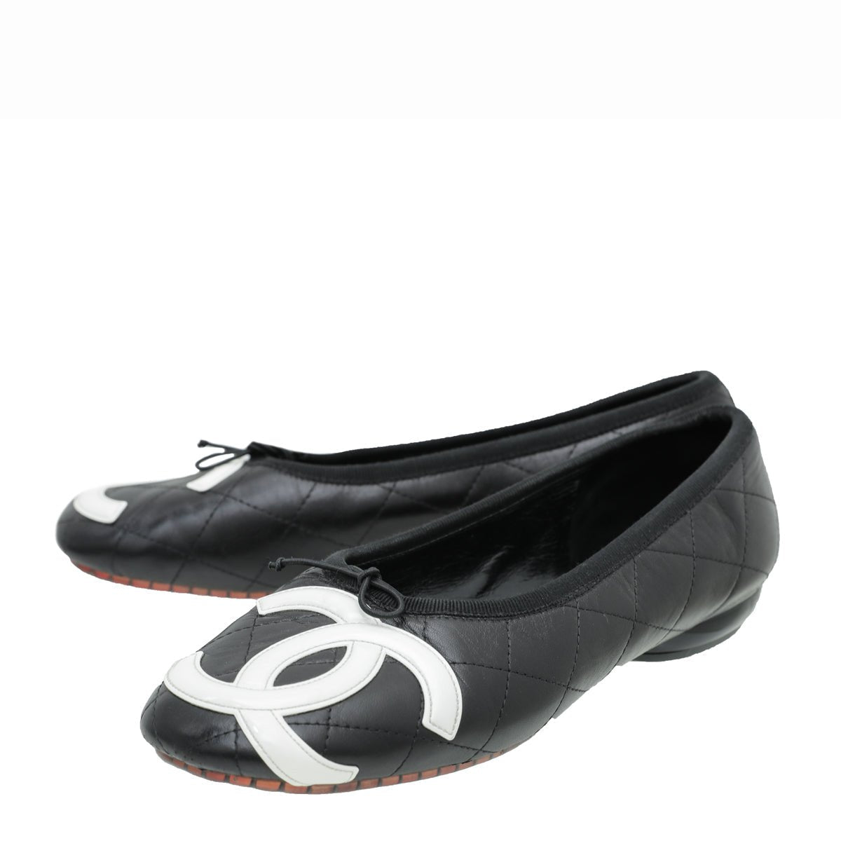 Chanel Bicolor CC Cambon Ballet Flats 38.5