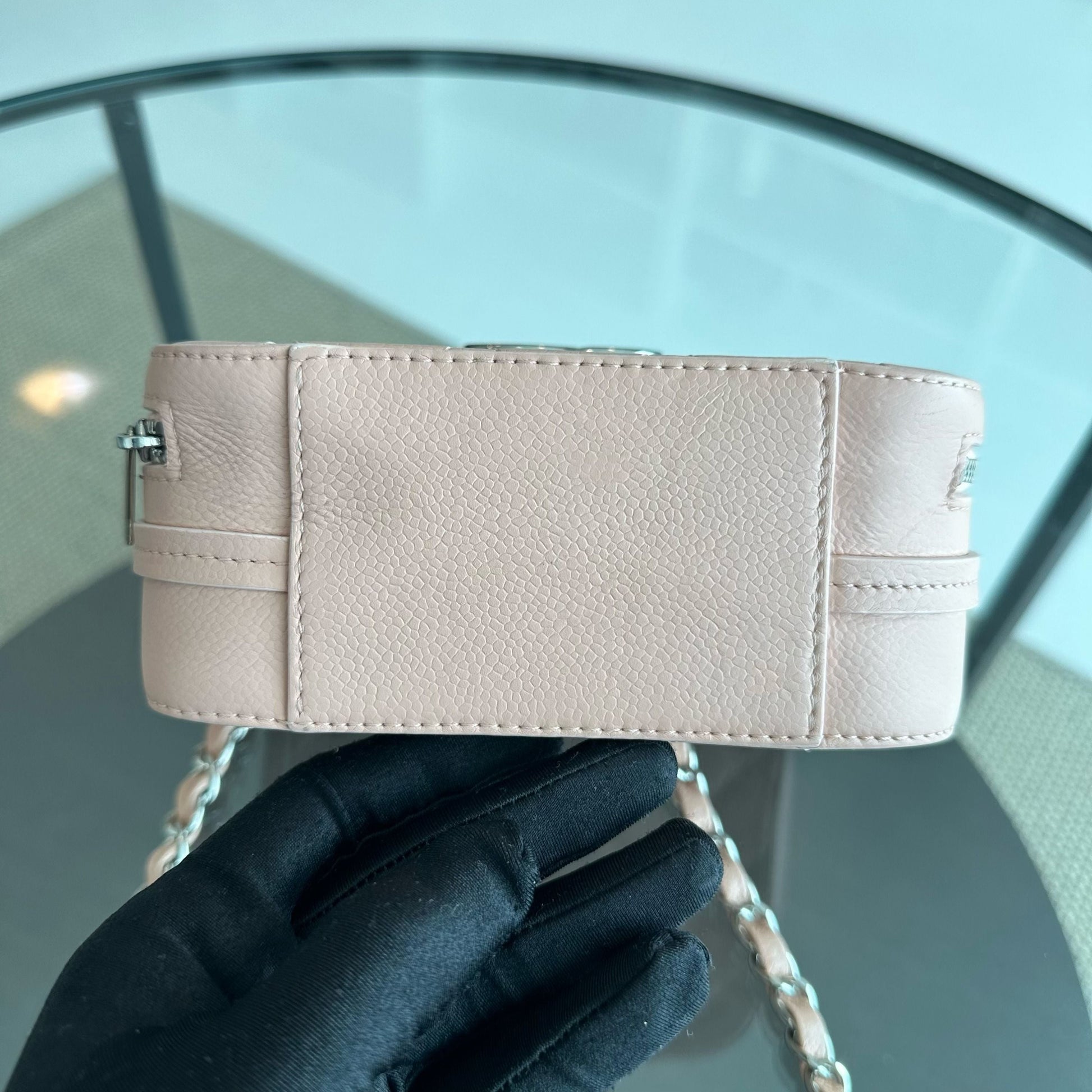 Chanel Box Camera - Quilted Goatskin Beige SHW No 24