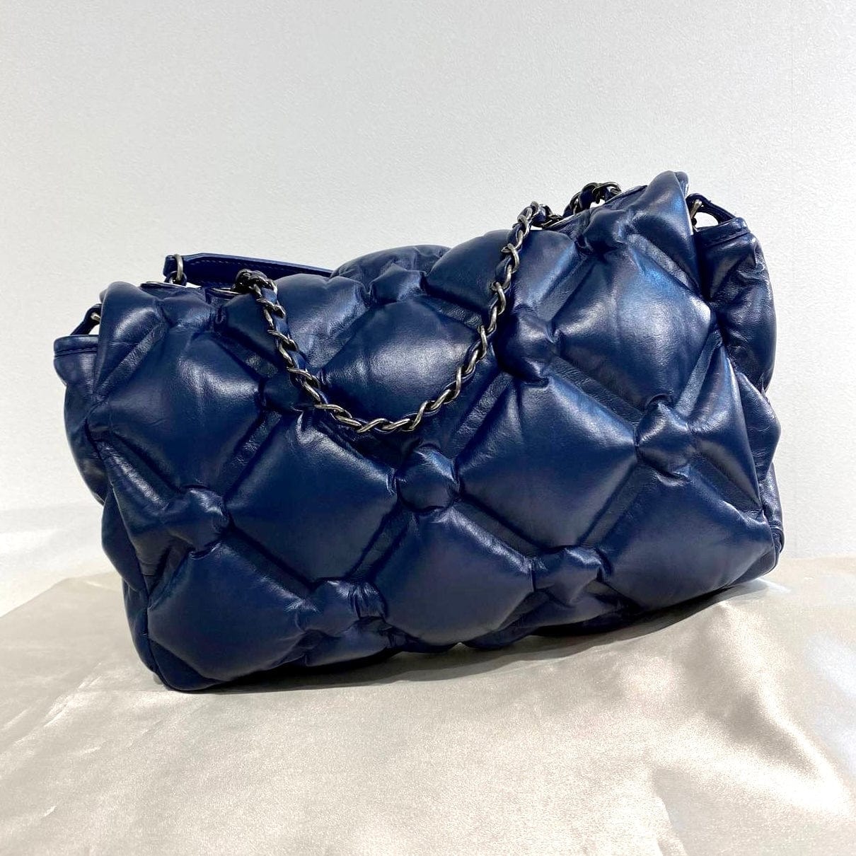 Chanel Bubble Flap Blue Calfskin RHW #23
