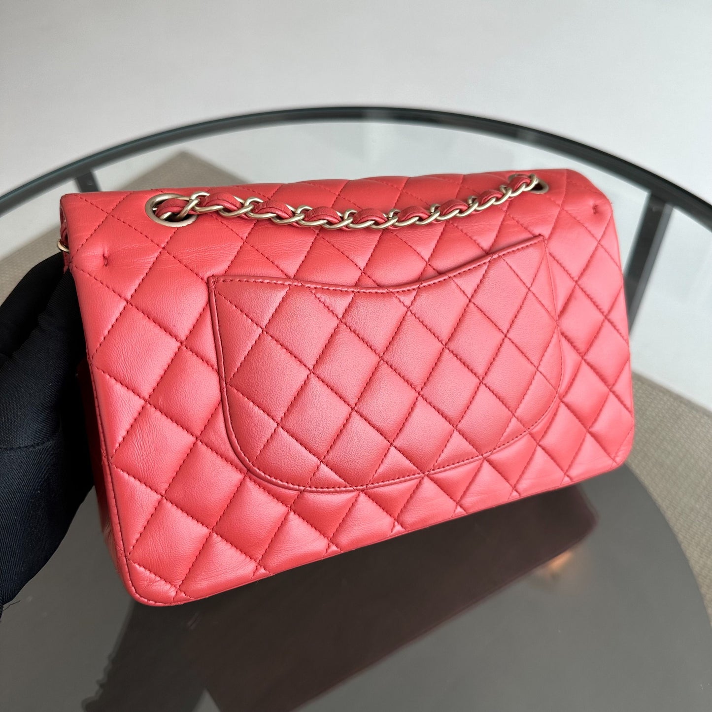 Chanel Classic Flap - Medium Lambskin Salmon Pink GHW No 13
