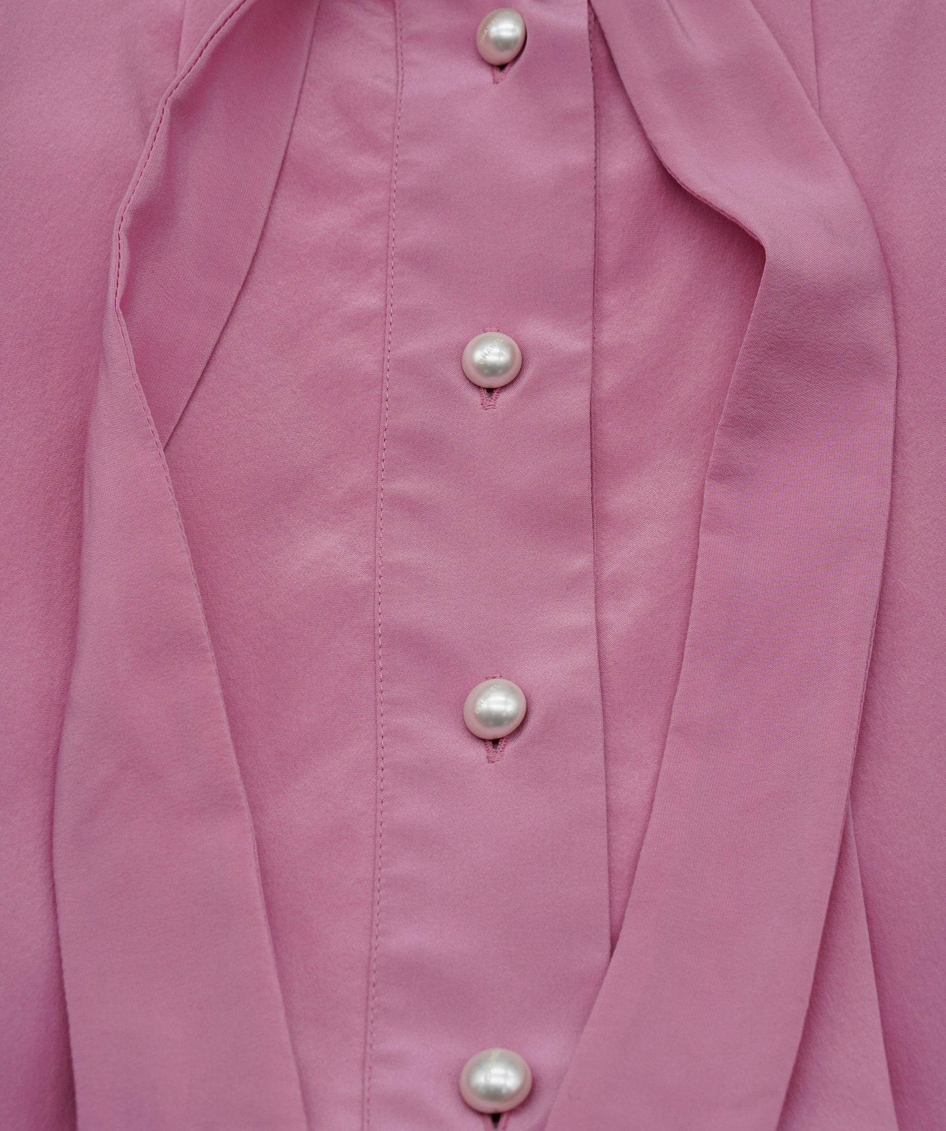 Chanel 100% Silk Pink Pleated Mini Dress ASL4603