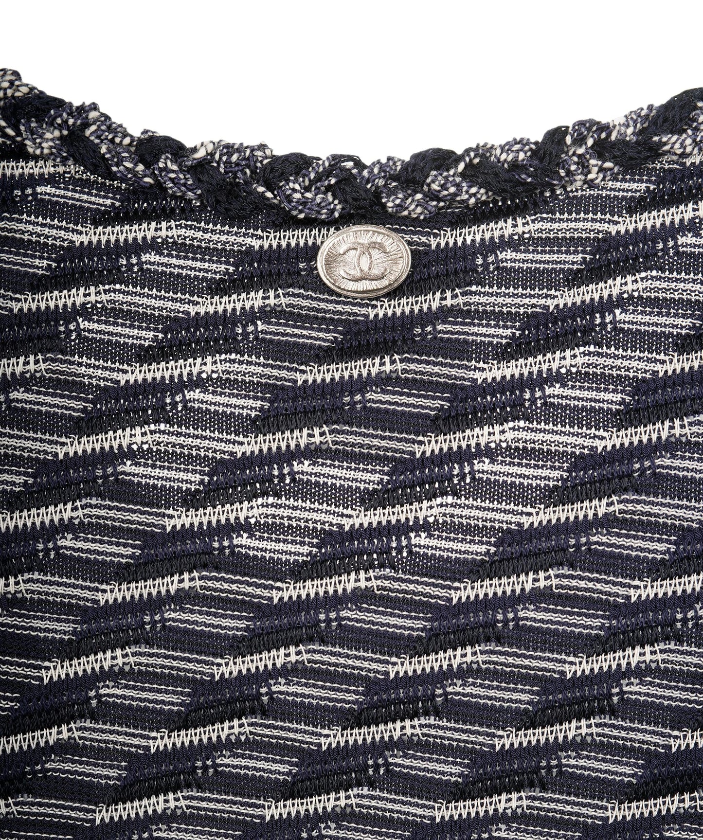 Chanel Dress blue white with belt FR34 P43330K04402 AVC1246