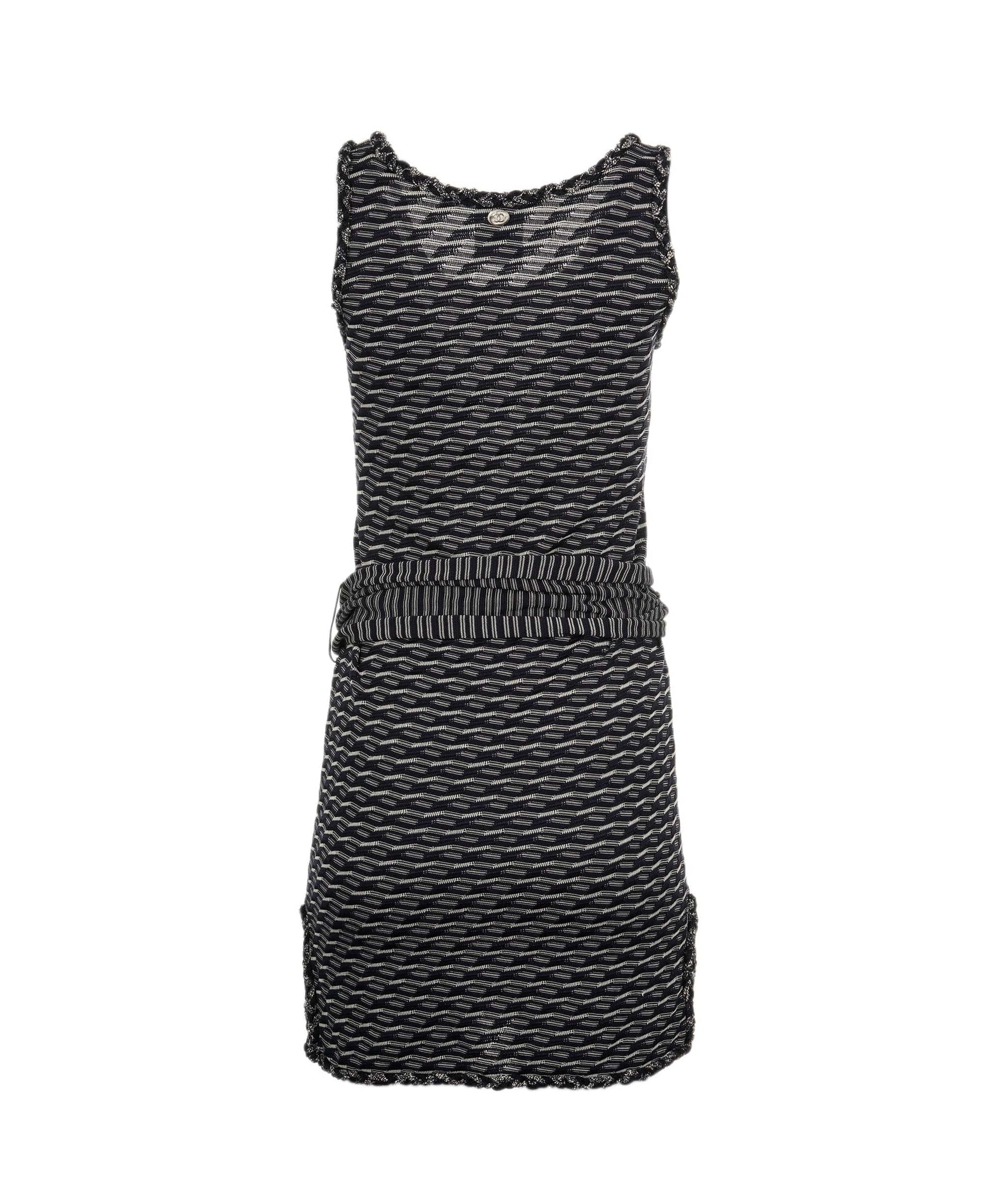 Chanel Dress blue white with belt FR34 P43330K04402 AVC1246