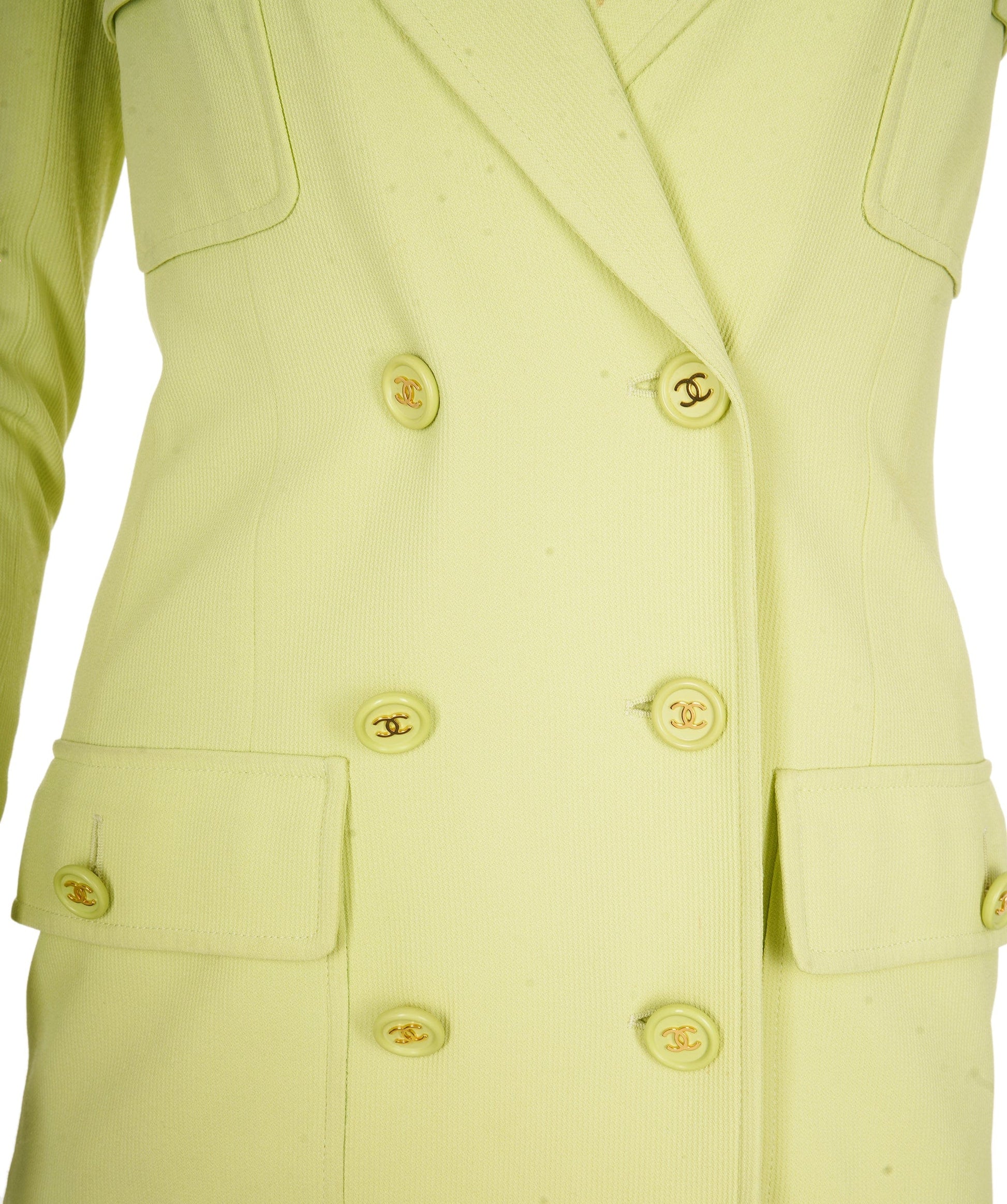 Chanel Green Dress UK 10 ASL7942
