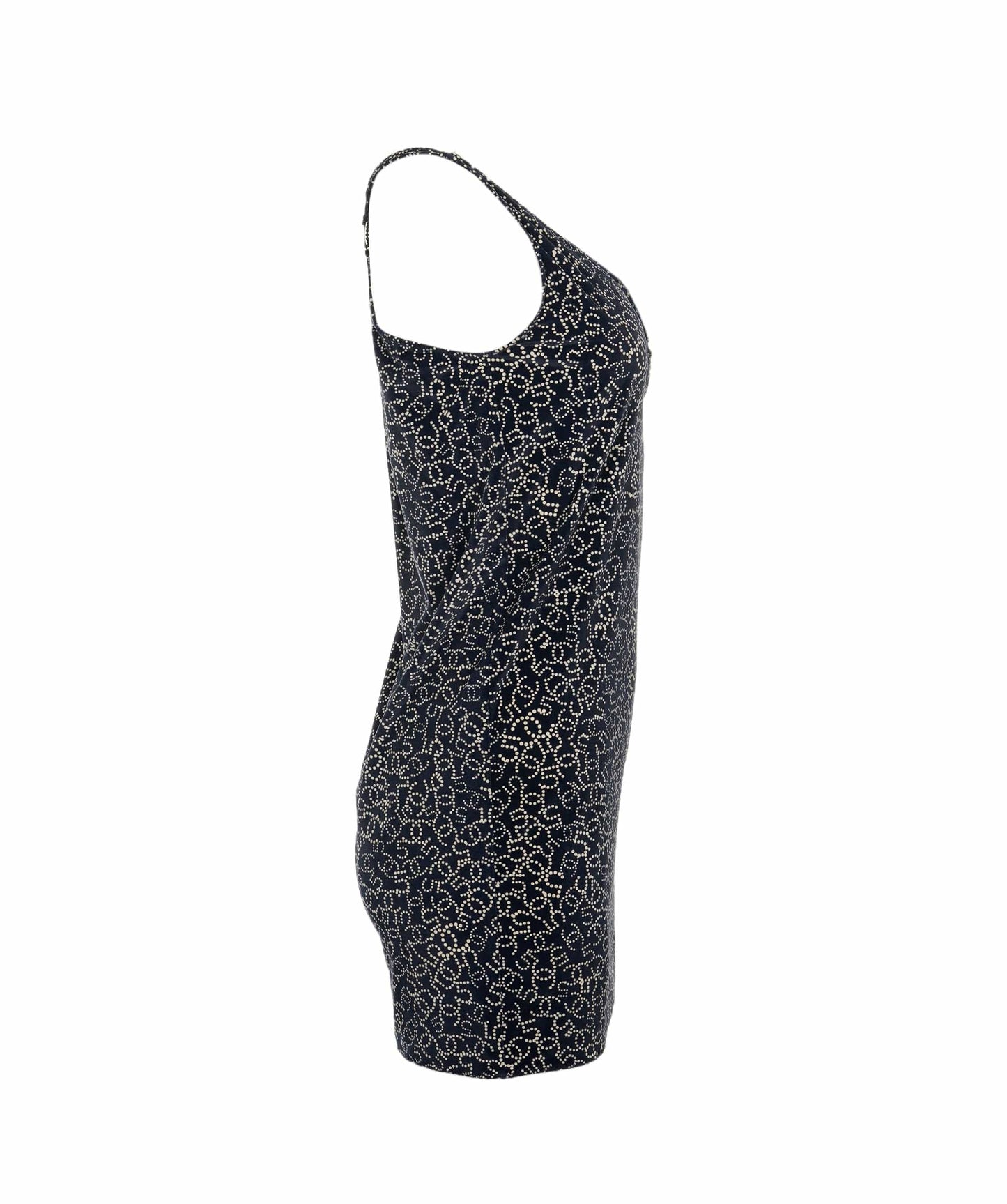 Chanel Logo Velour Dress Navy ASL4794