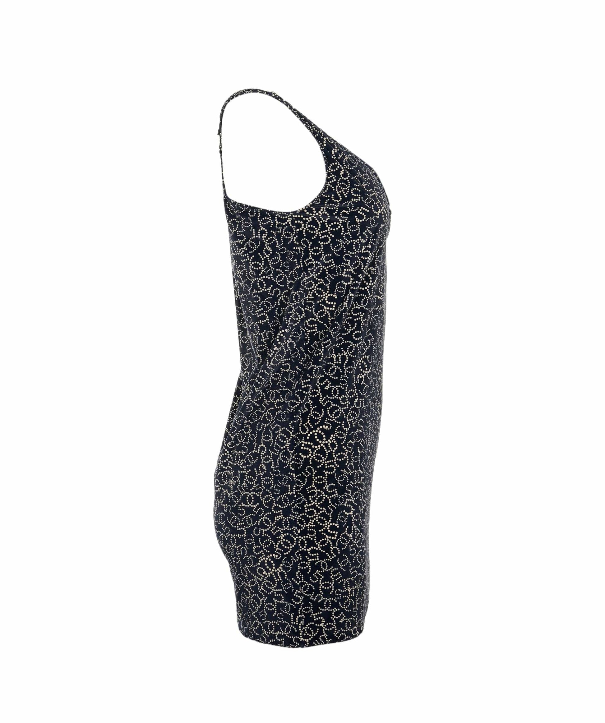 Chanel Logo Velour Dress Navy ASL4794
