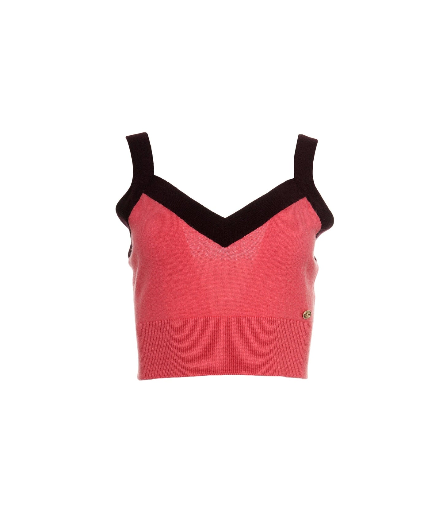 Chanel Top knit pink and burgundy Métier d'Art 2020 FR38 P64643K60662 AVC1855