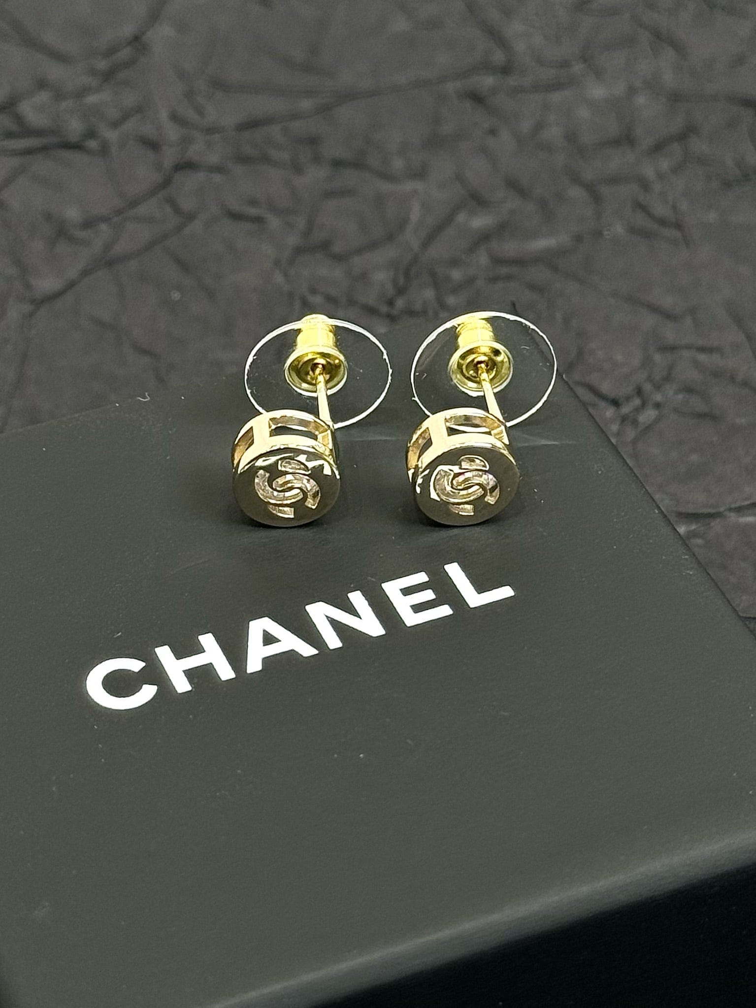 Chanel Round Logo Earrings