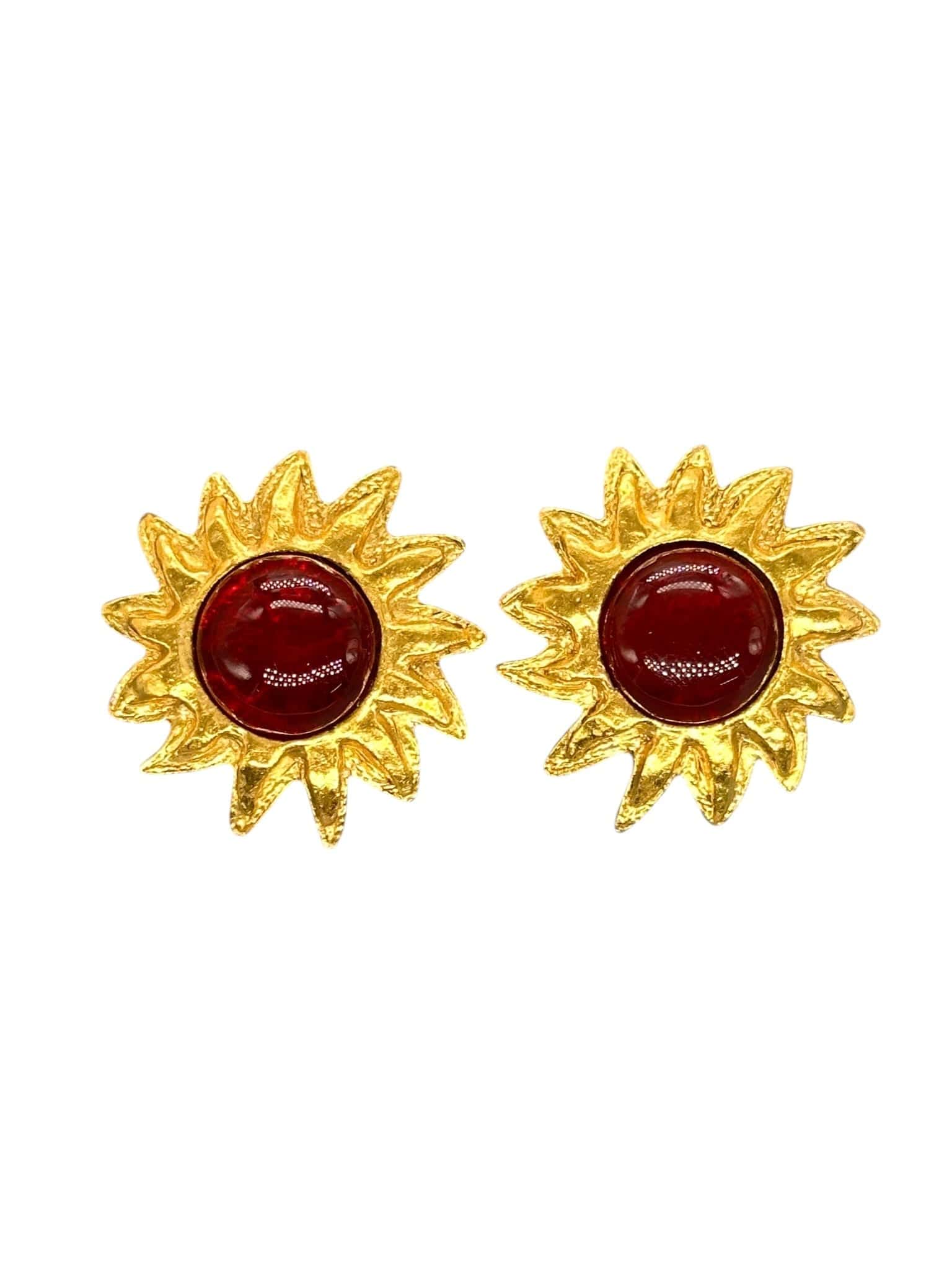 Chanel Starburst Gripoix Earrings
