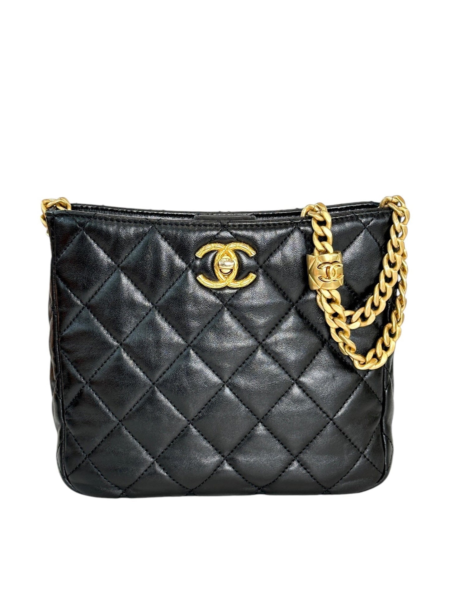 Chanel Adjustable Hobo Black Bag
