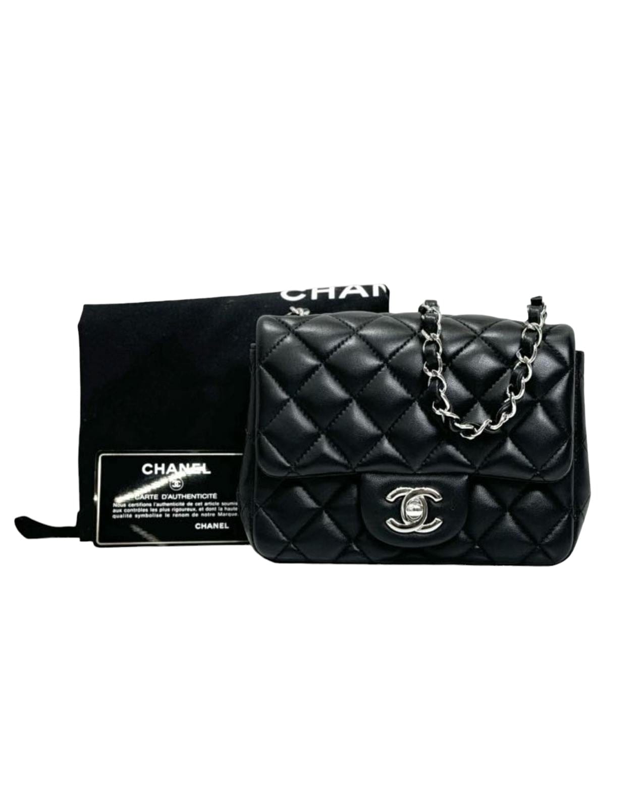 Chanel Black Mini CF with SHW