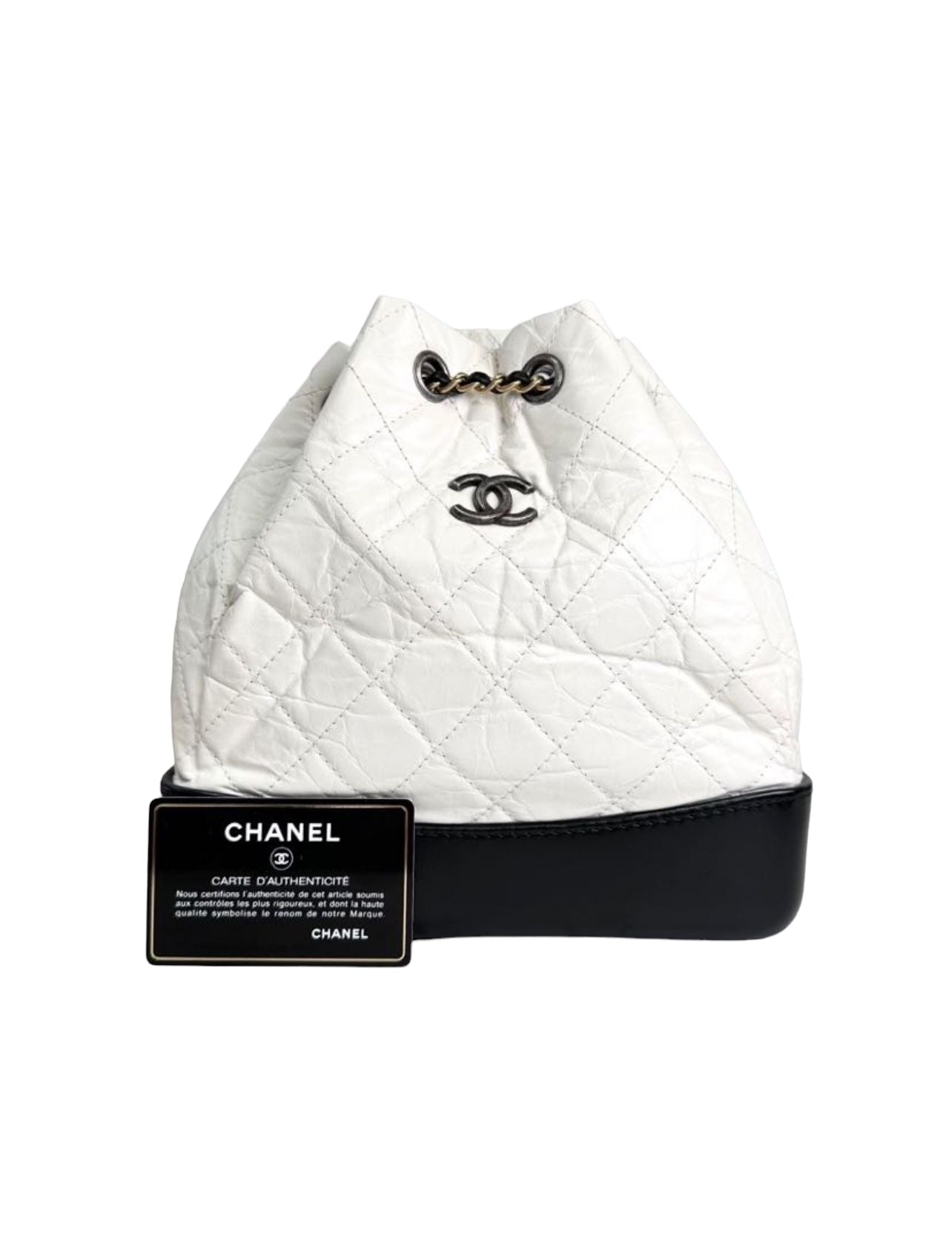 Chanel Black/White Gabrielle Backpack