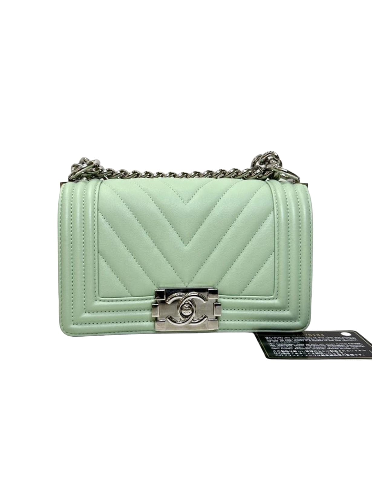 Chanel Boy Small in Mint Green