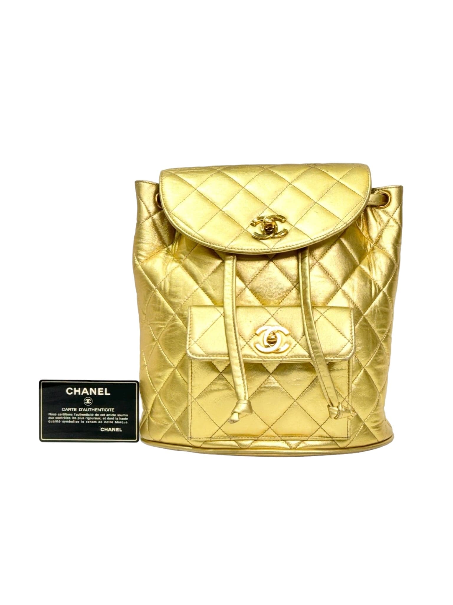 Chanel Gold Duma Backpak