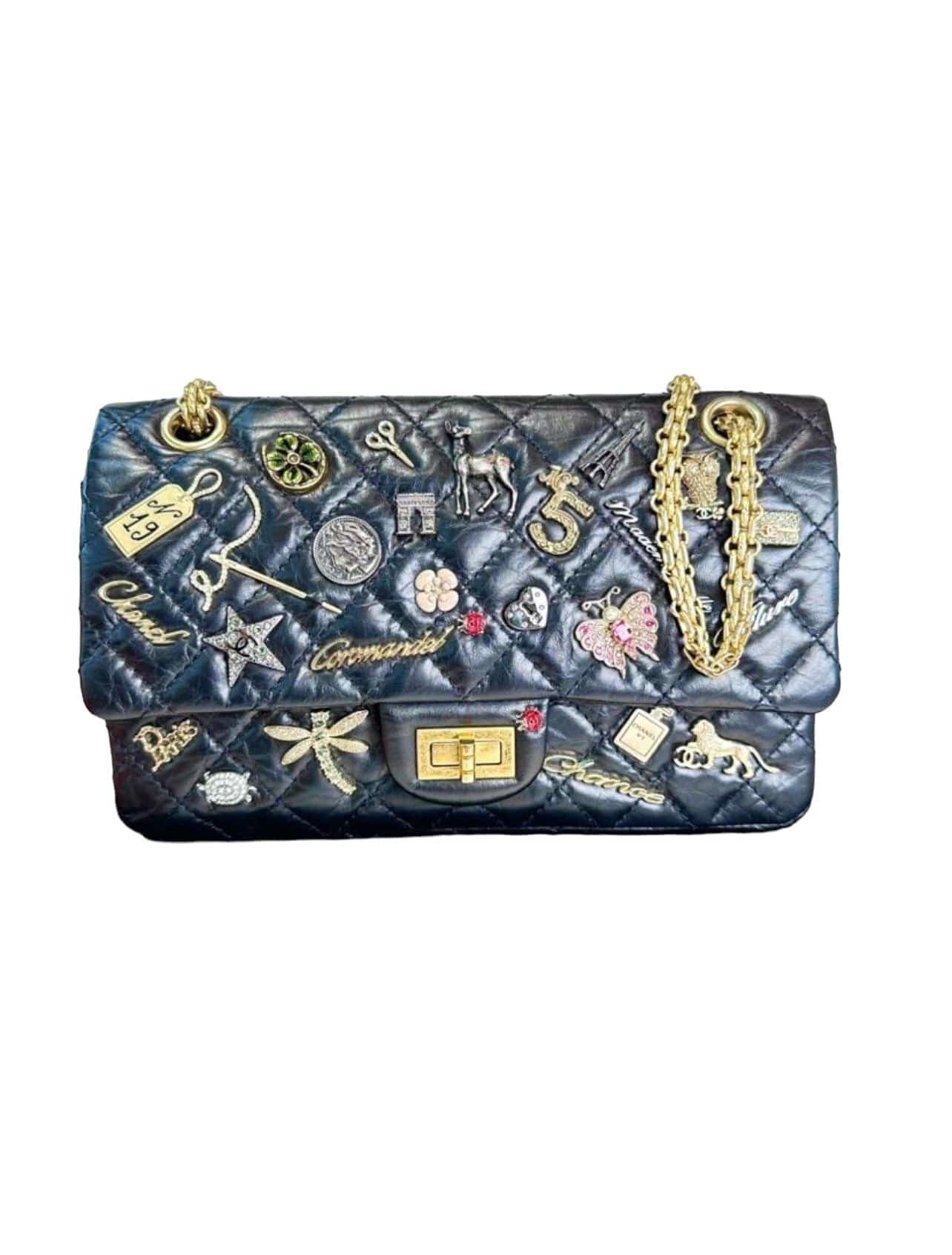 Chanel Med Black Charm Reissue Bag