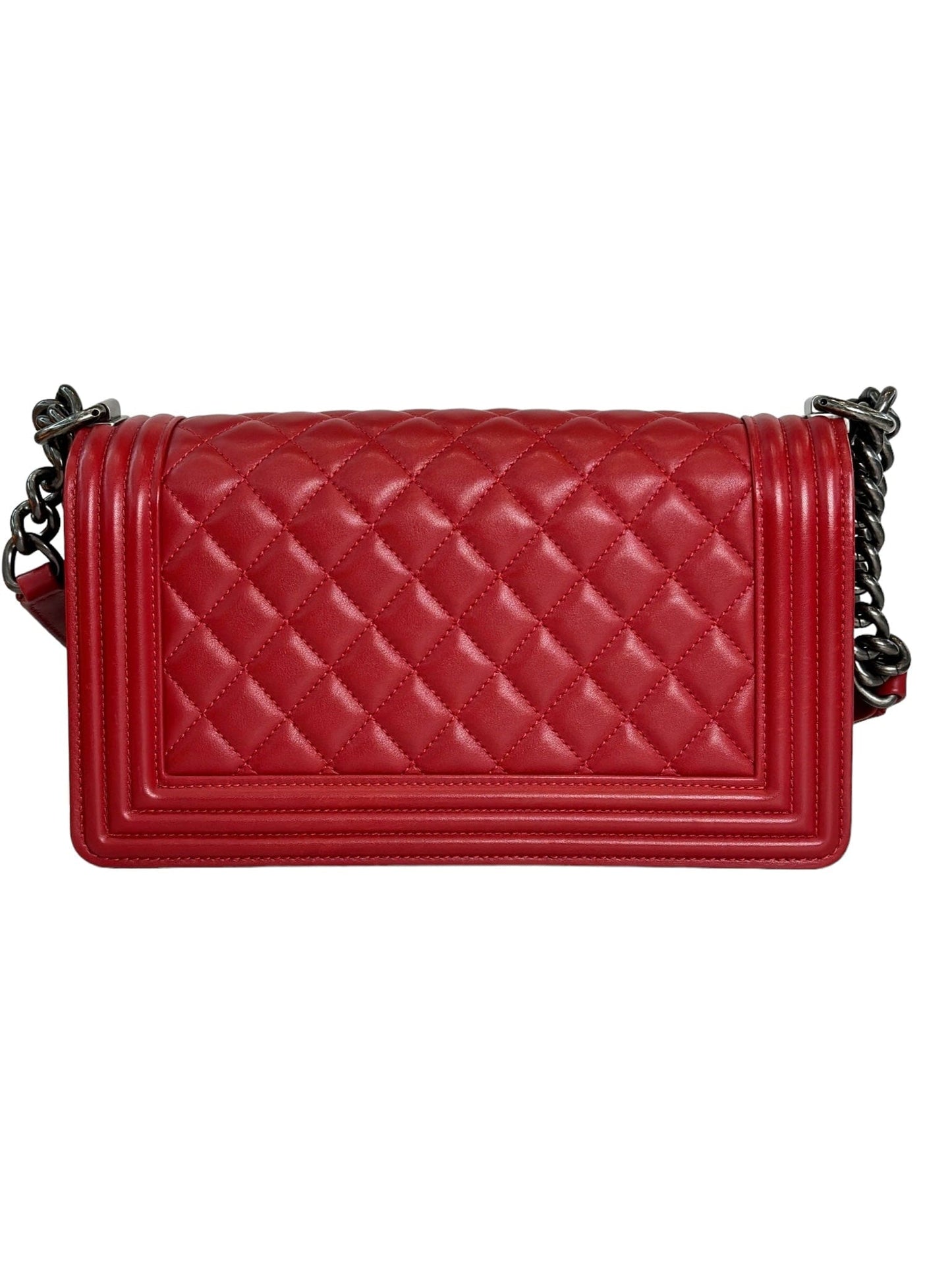 Chanel Red Medium Boy Bag
