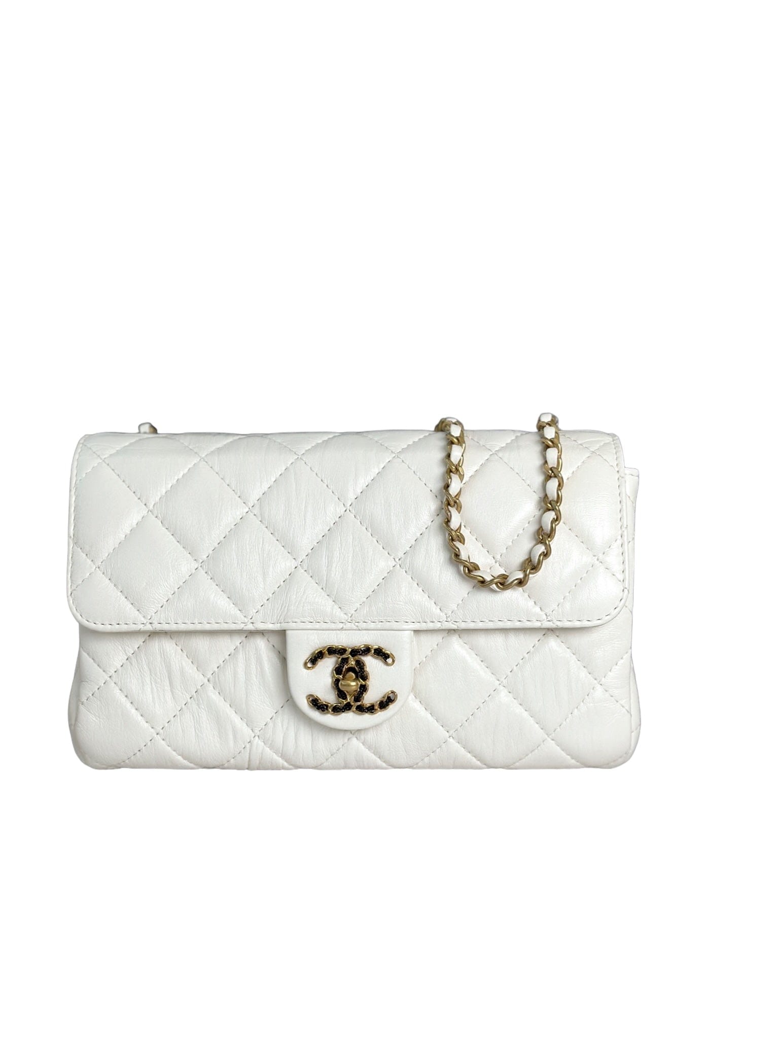 Chanel White Seasonal Flap Bag 22C