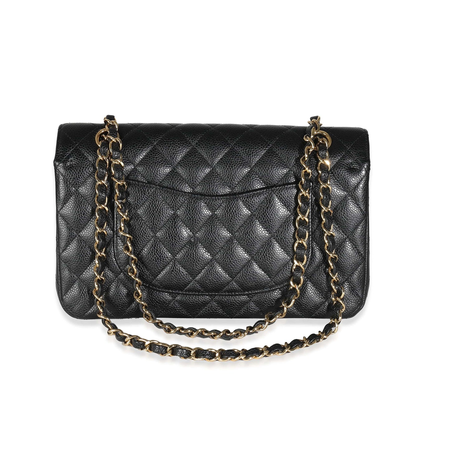 Chanel Black Quilted Caviar Medium Classic Double Flap Bag