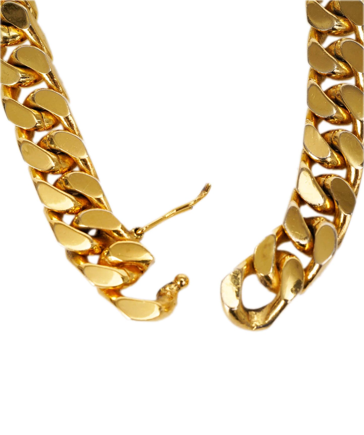 CHANEL COCO Mark Chain Bracelet metal Gold Tone CC Auth 83365 DBXS1643