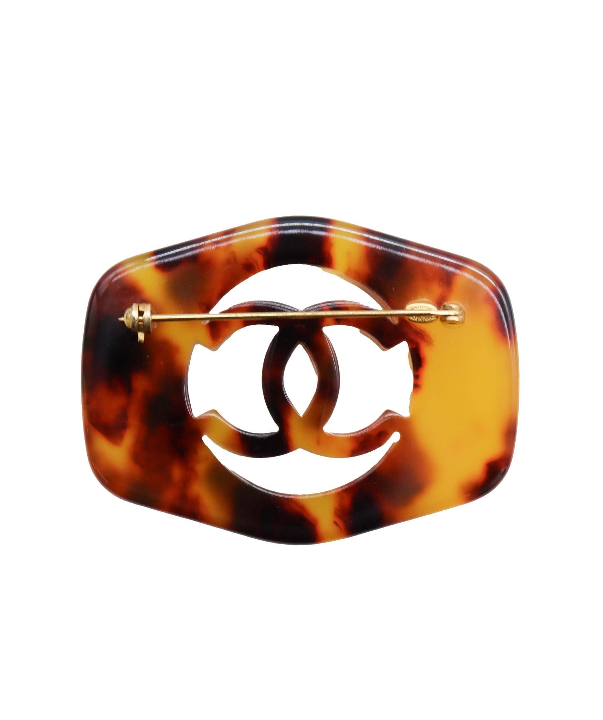 chanel tortoise shell brooch  DXBS1546