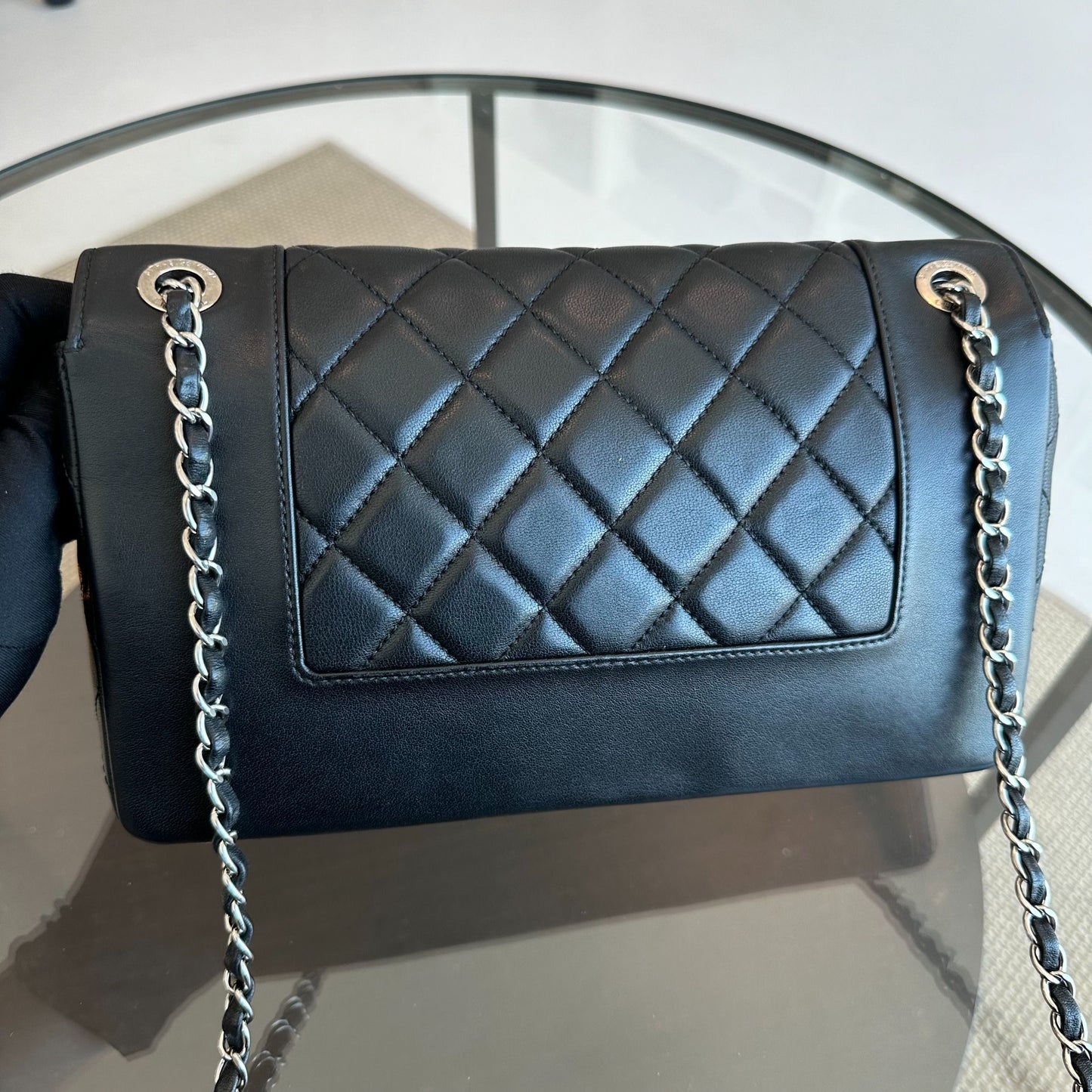 Chanel Mademoiselle Medium - Seasonal Double Flap Calfskin Quilted Black SHW No 23