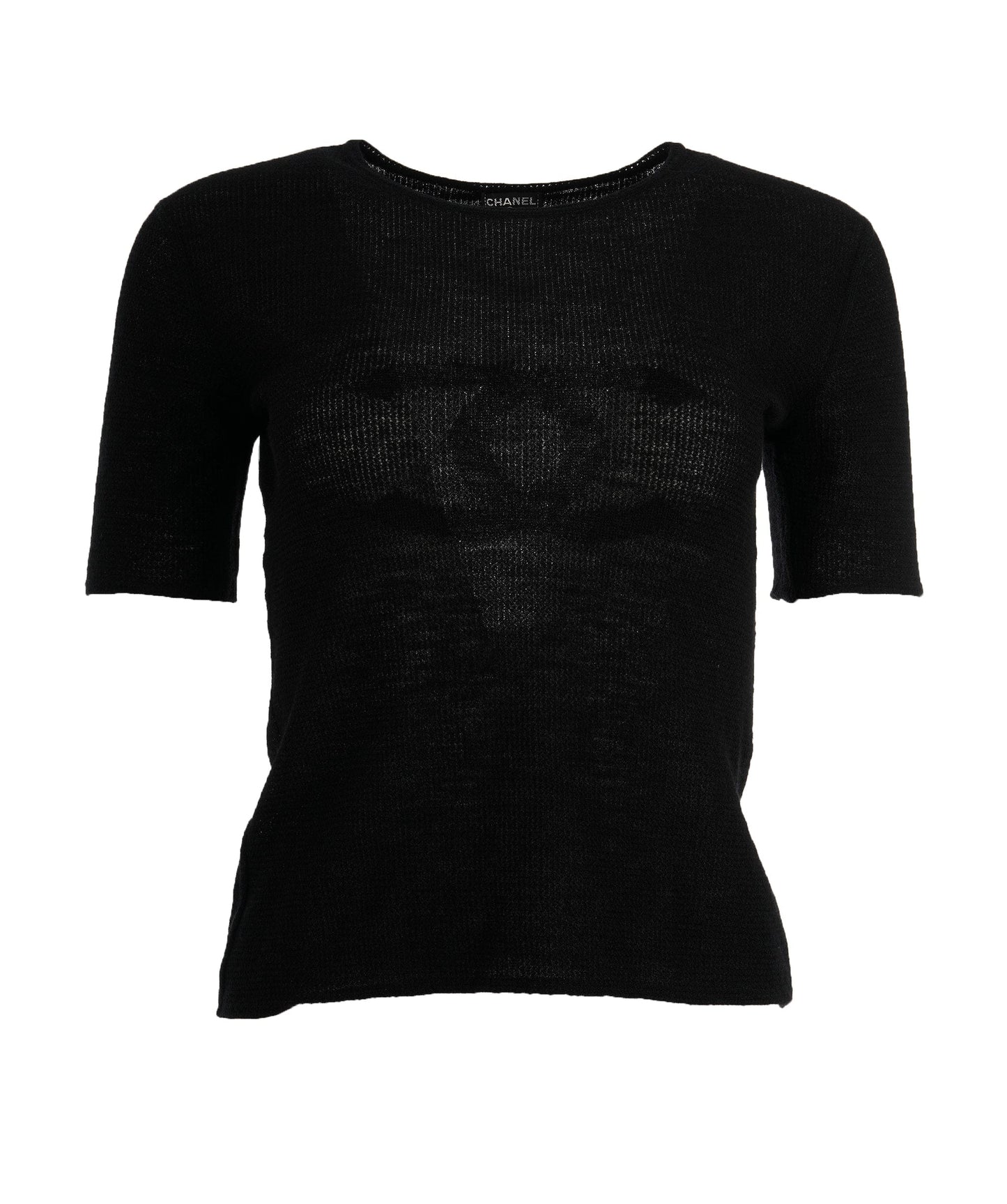 Chanel 02A Big CC Knit Sweater black ASL10697