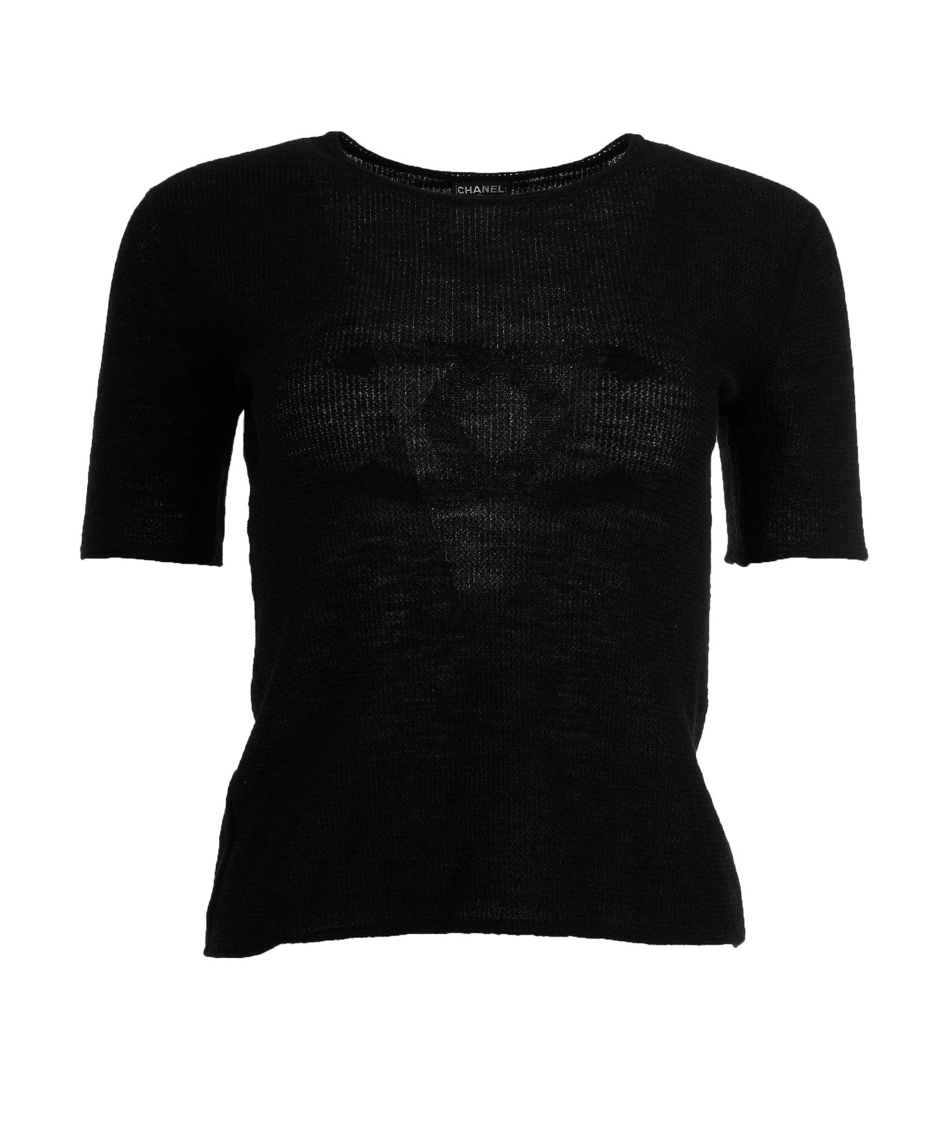 Chanel 02A Big CC Knit Sweater black ASL10697