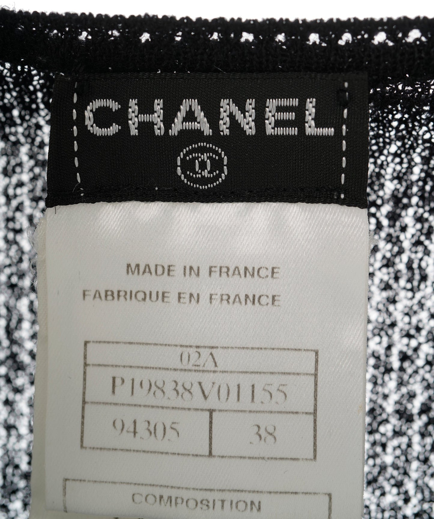 Chanel 02A Big CC Knit Sweater black ASL10697