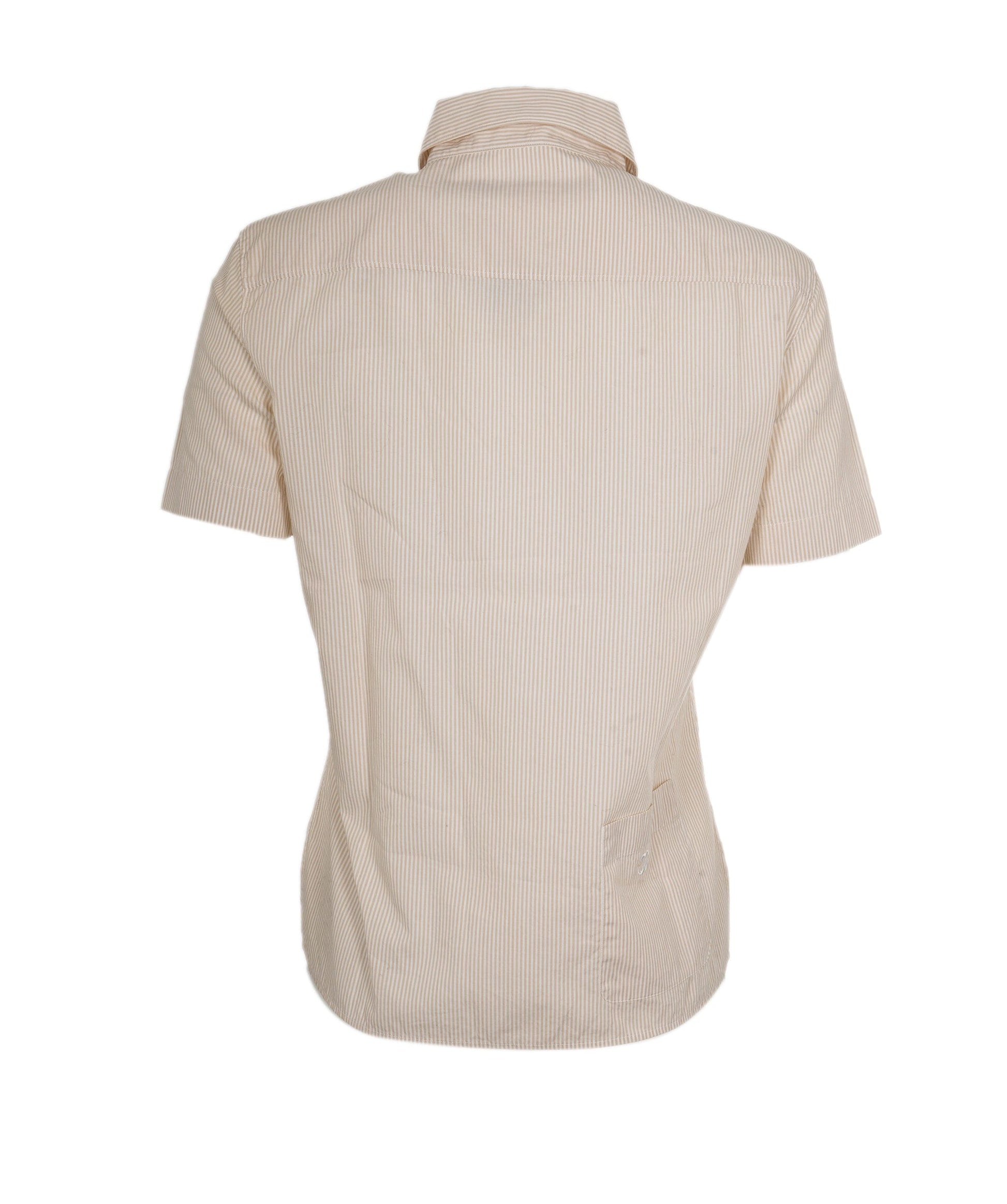 Chanel Beige Pinstripe CC shirt ALC1176