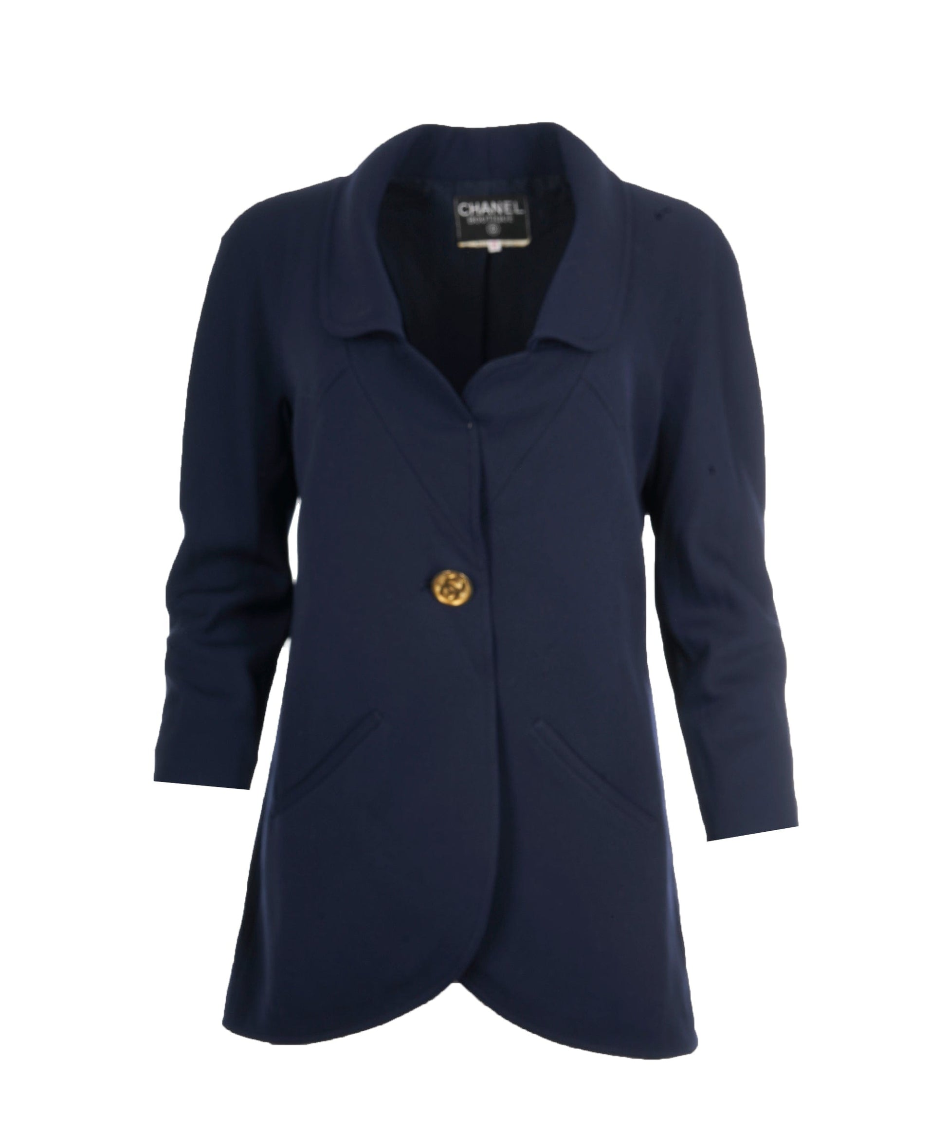 Chanel Blazer Navy size 38 Gold CC Buttons - AJC0673
