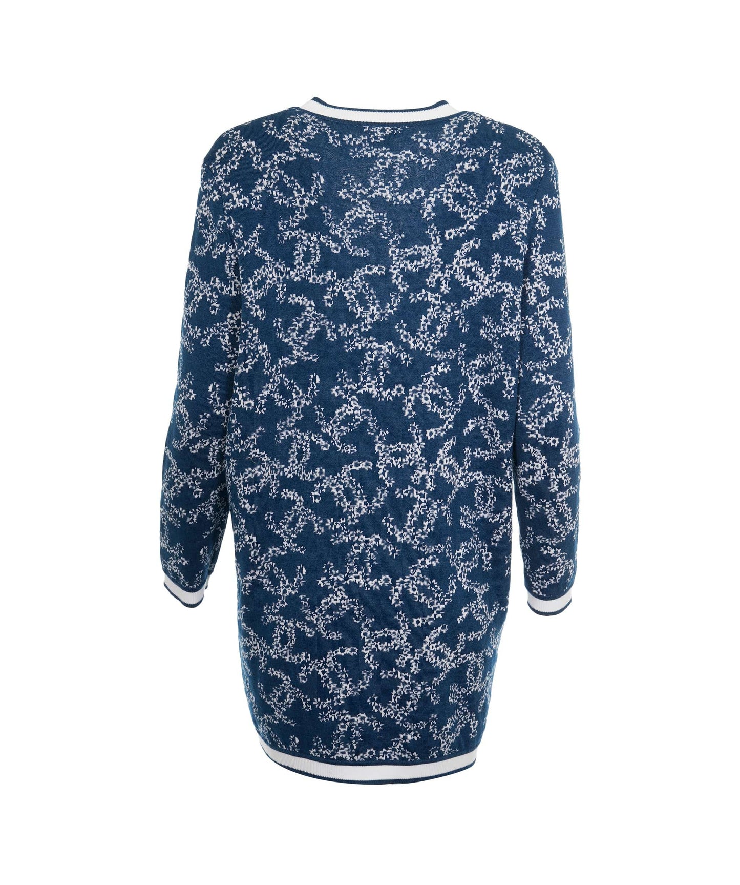 Chanel blue and white CC cardigan size 44  - AJC0695