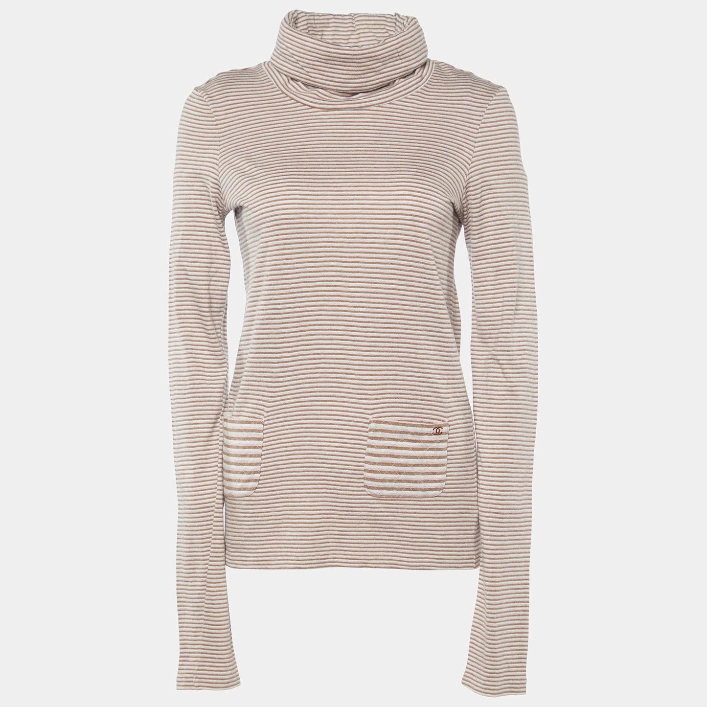 Chanel Cotton & Angora Knit Turtleneck Sweater M ASCLC2399