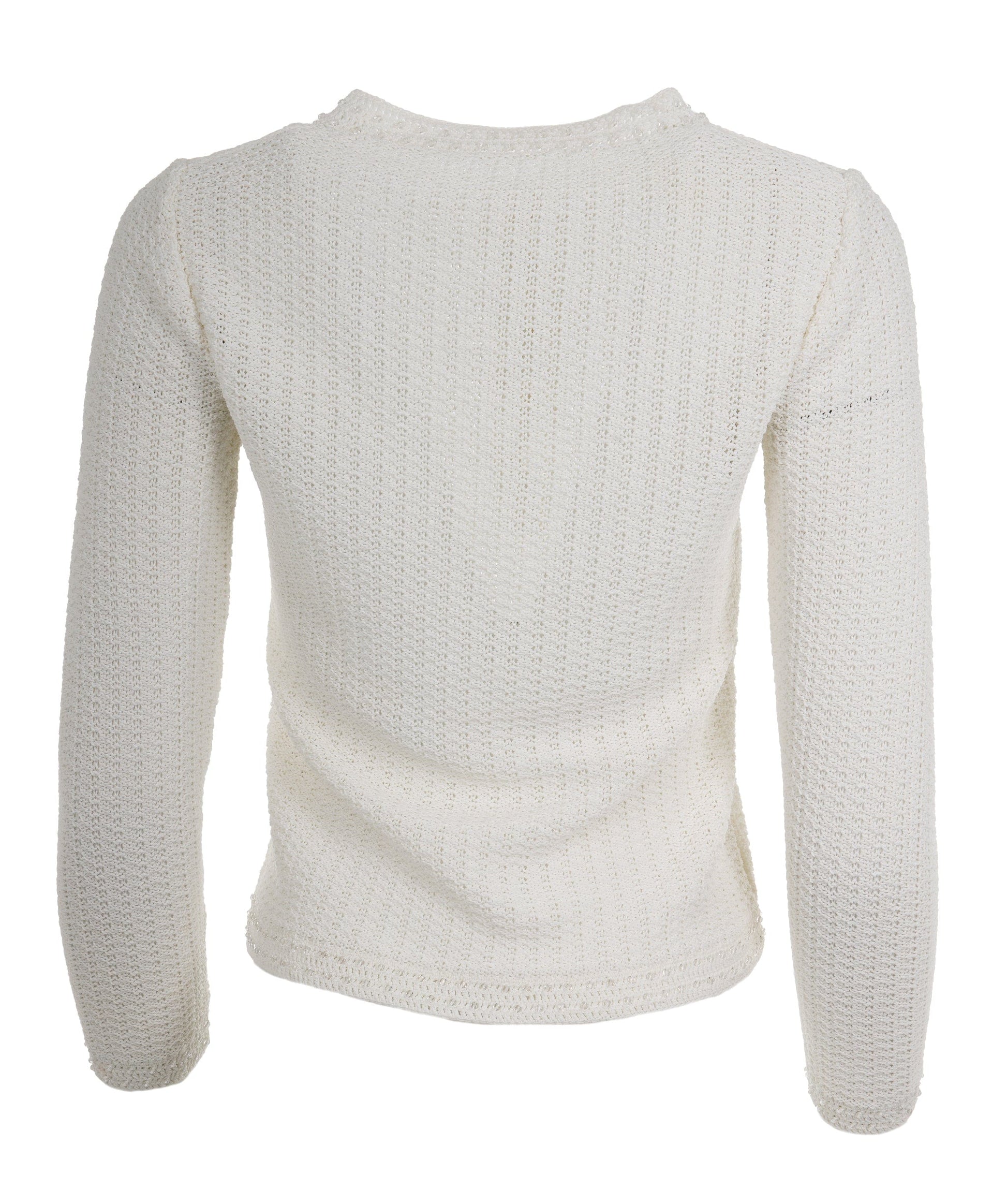 Chanel Knit Cream Detail CC Top 36/38 ALC1489