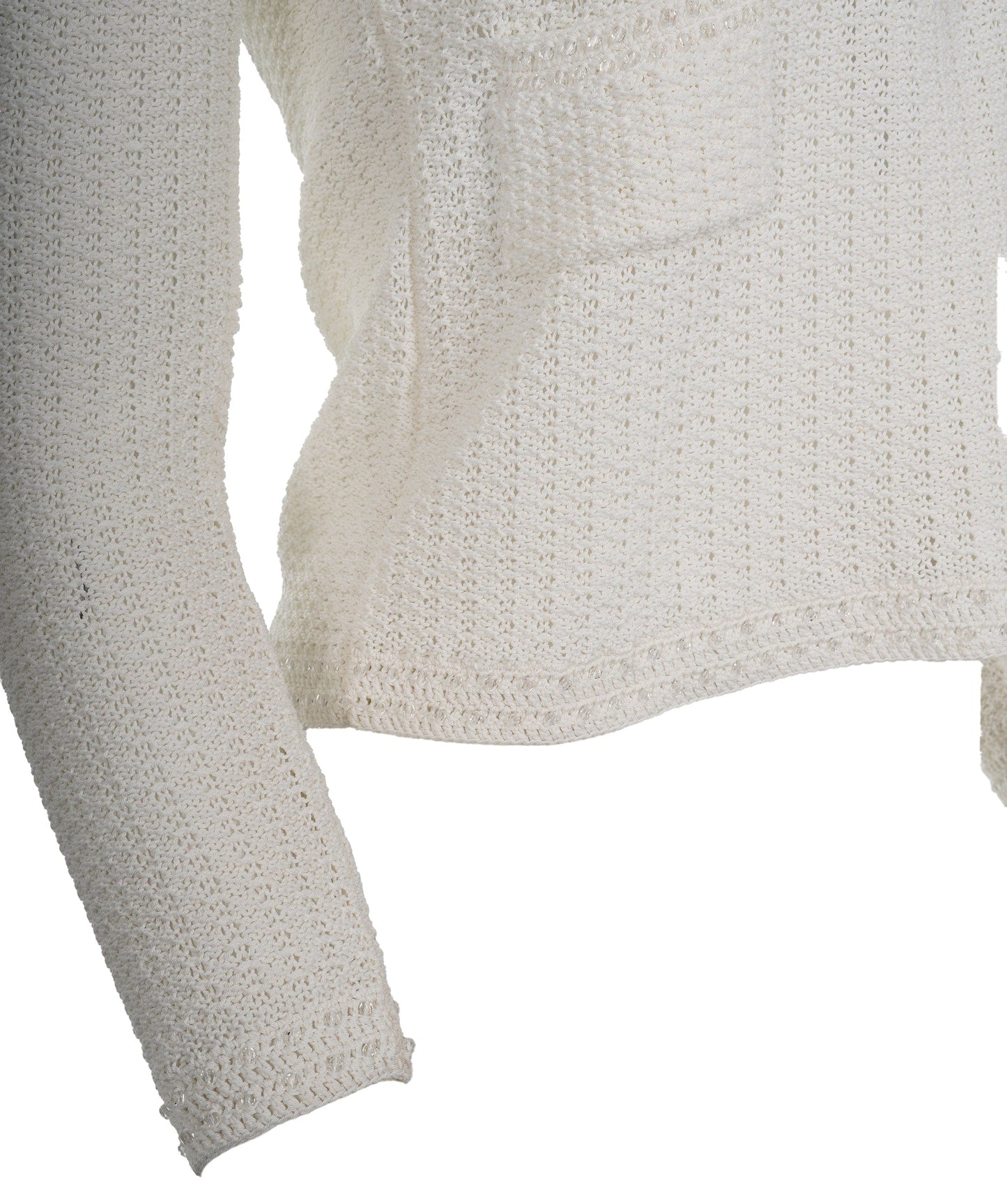 Chanel Knit Cream Detail CC Top 36/38 ALC1489