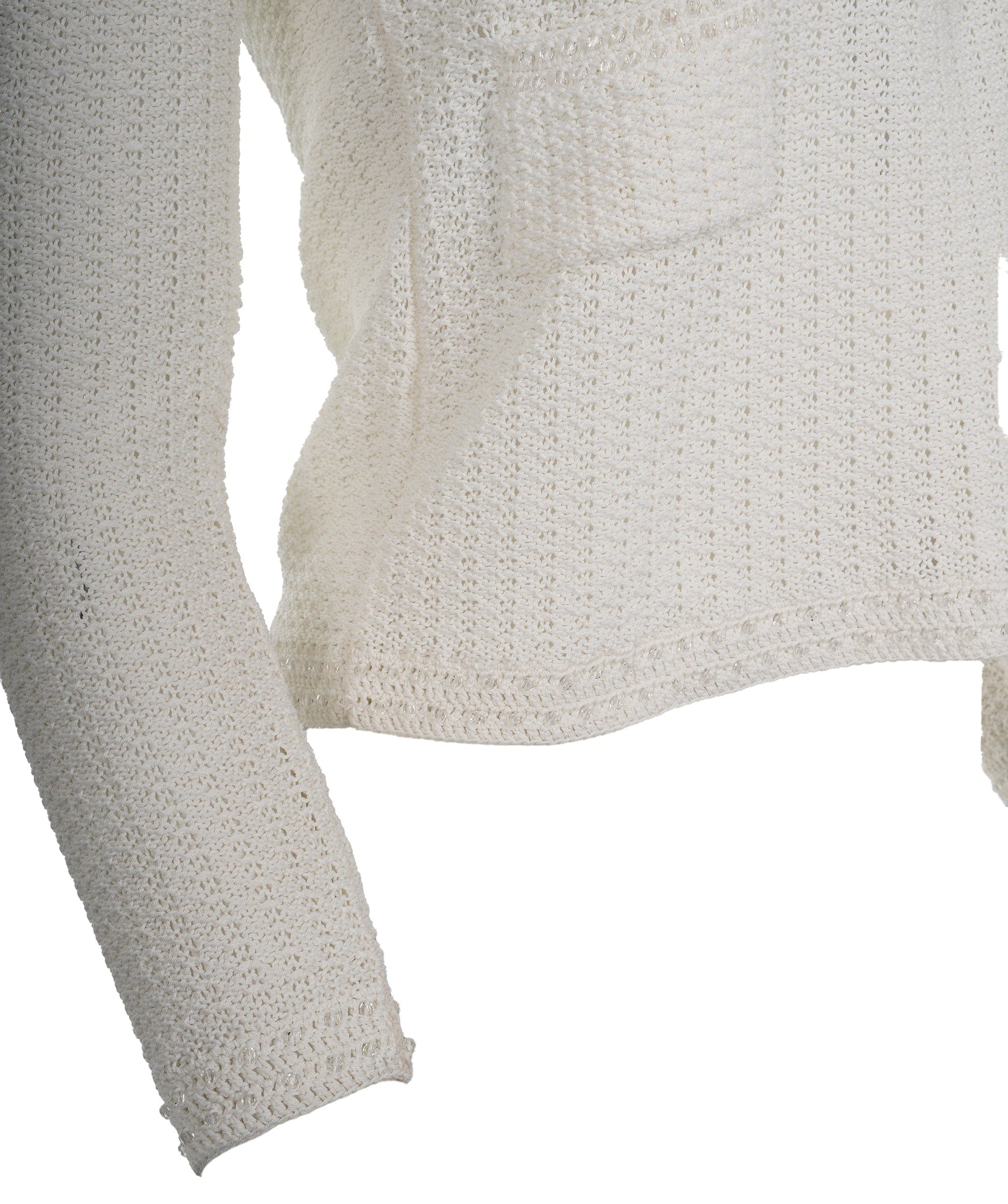 Chanel Knit Cream Detail CC Top 36/38 ALC1489