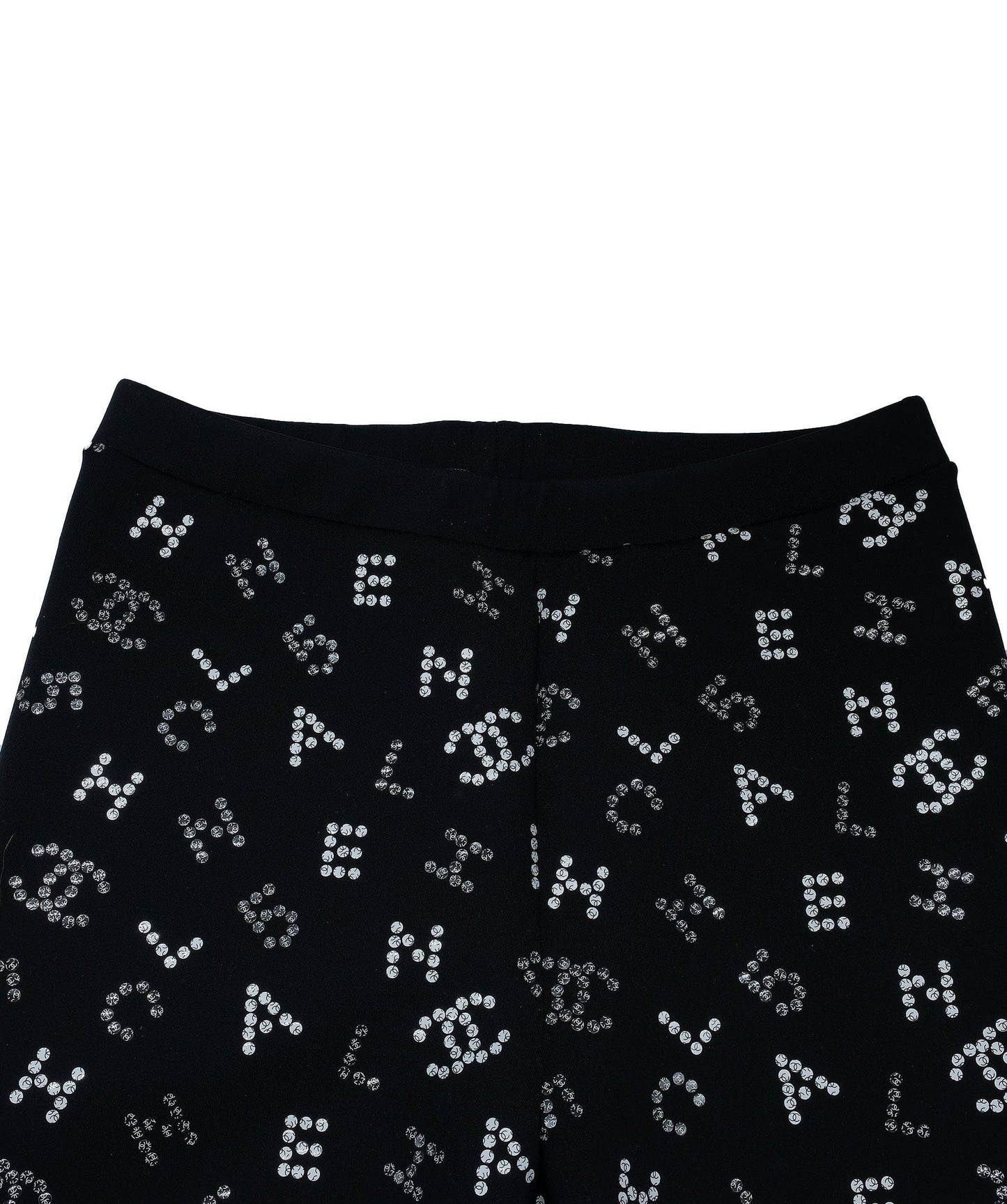 Chanel Runway CC Black  Logo Pants Leggings 20C Size 36 SKC1866